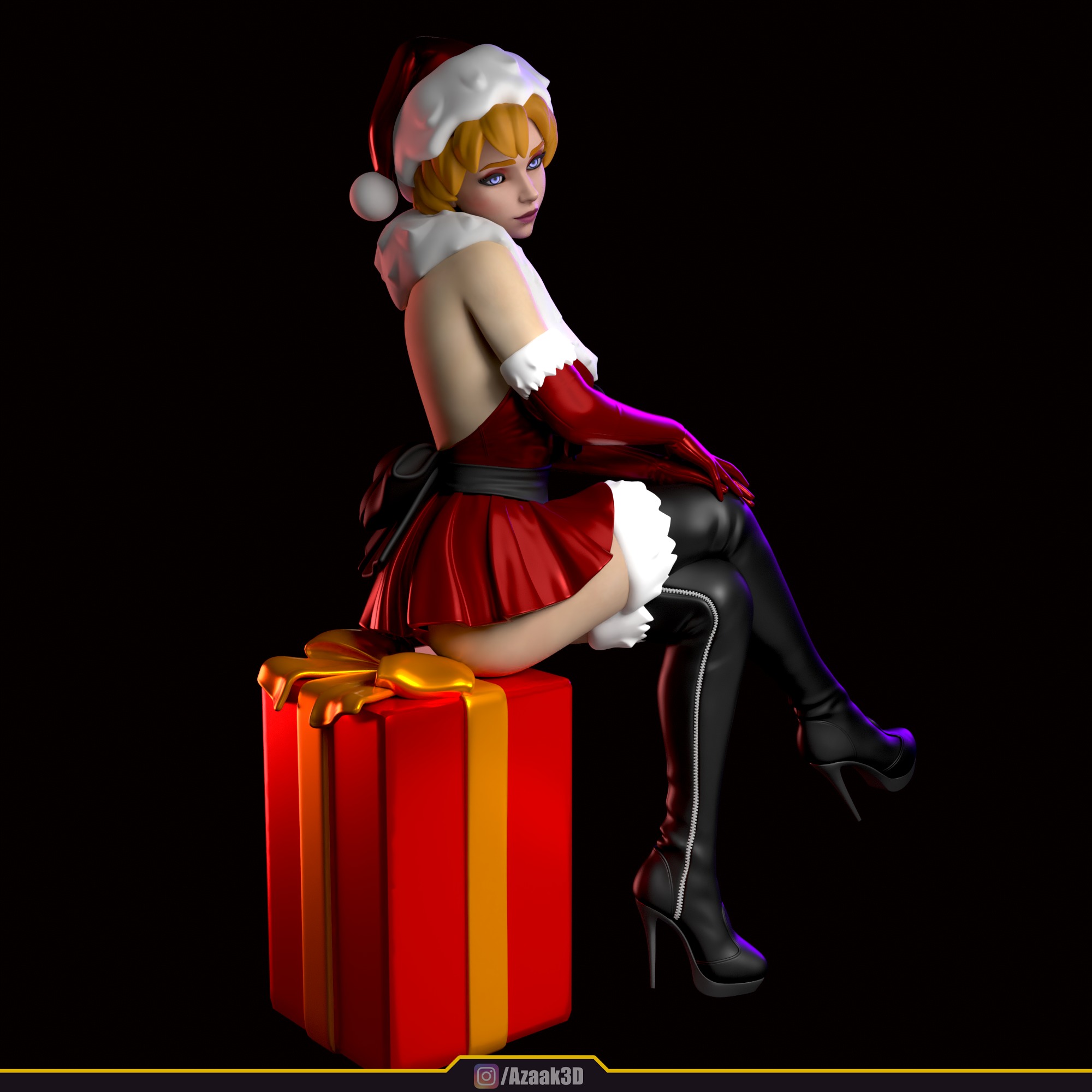 Christmas Girl 3D print model_41