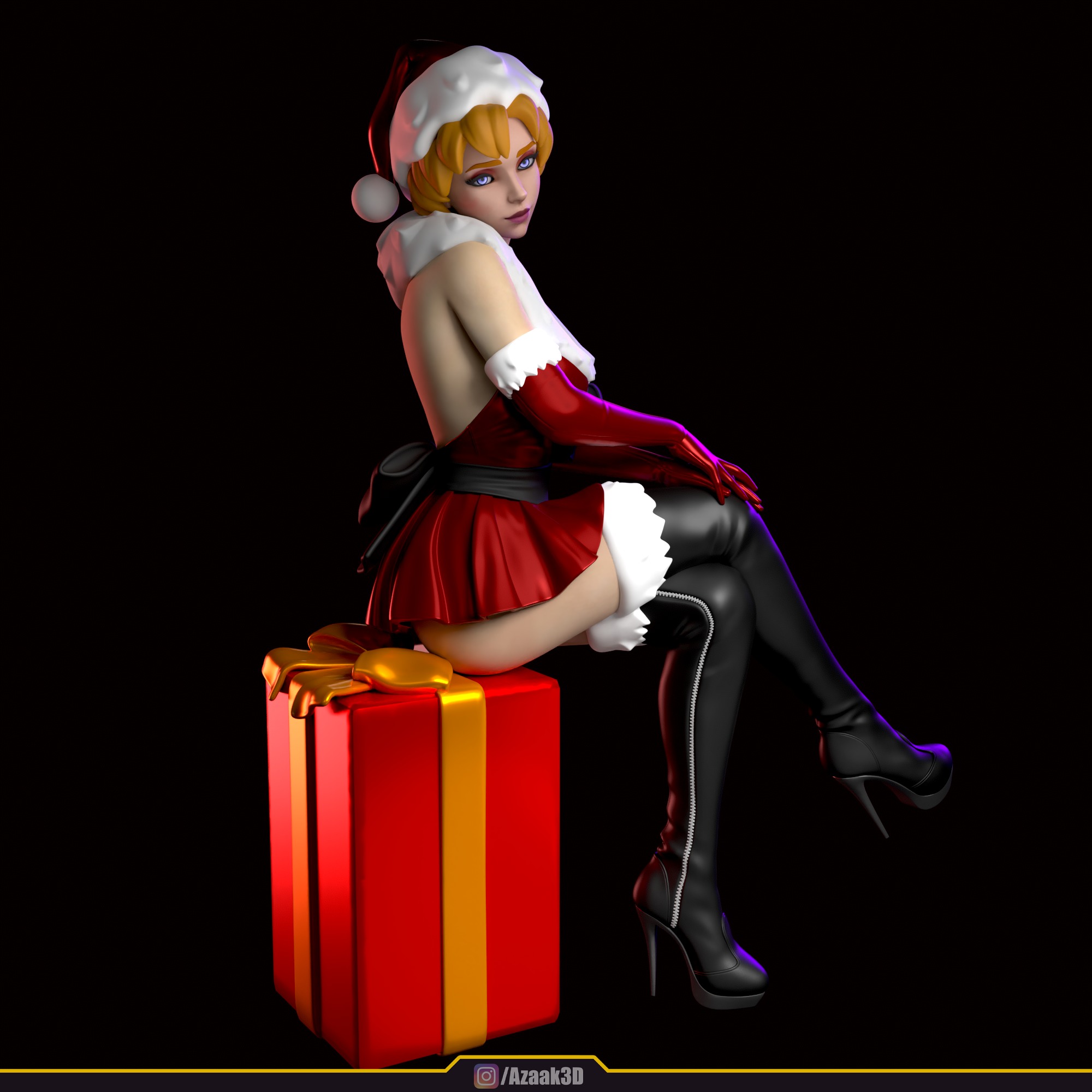 Christmas Girl 3D print model_42