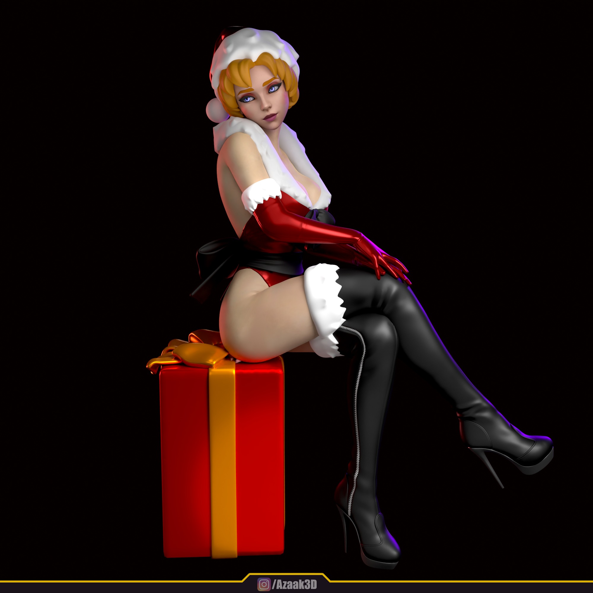 Christmas Girl 3D print model_45