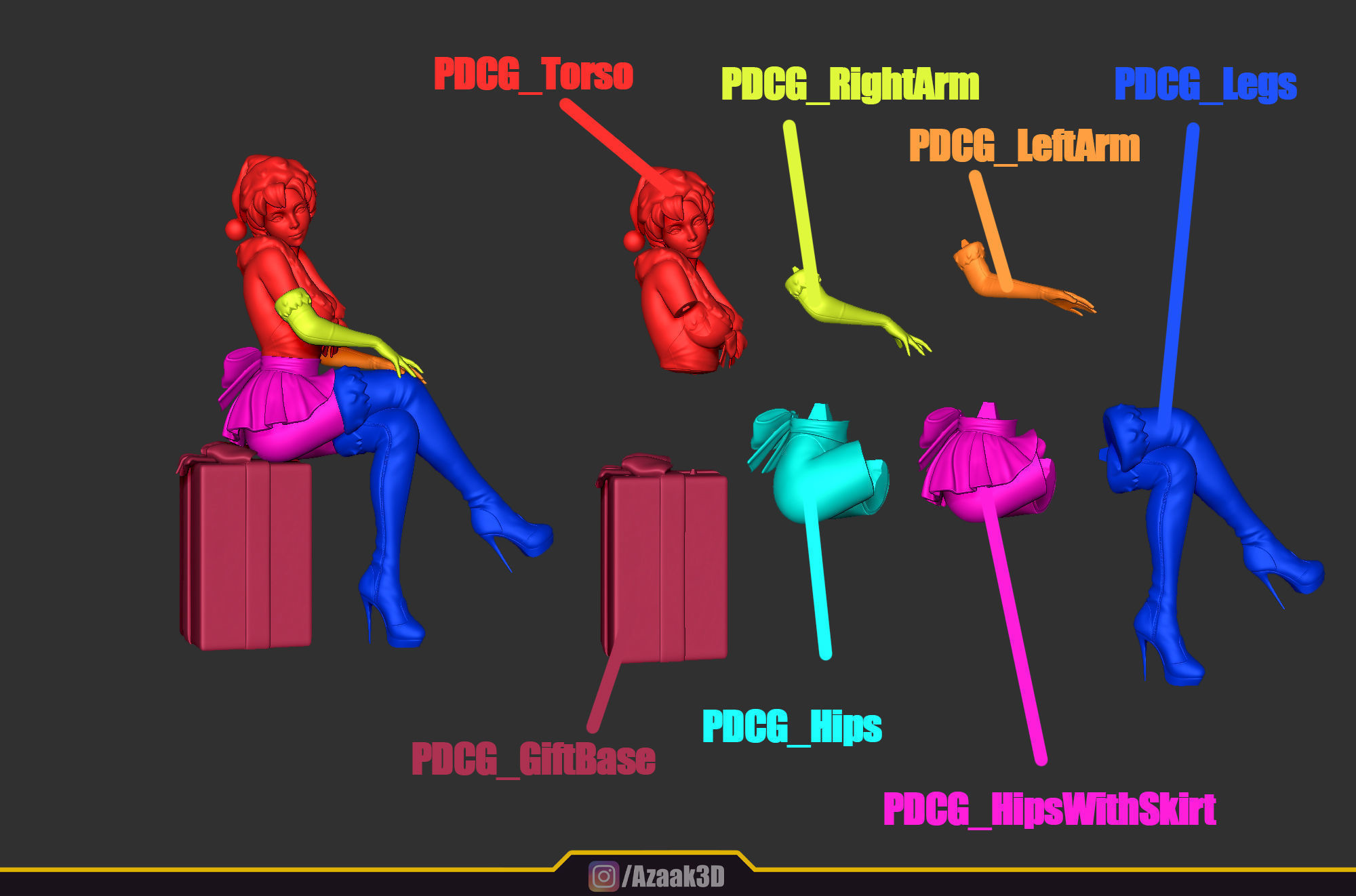 Christmas Girl 3D print model_1