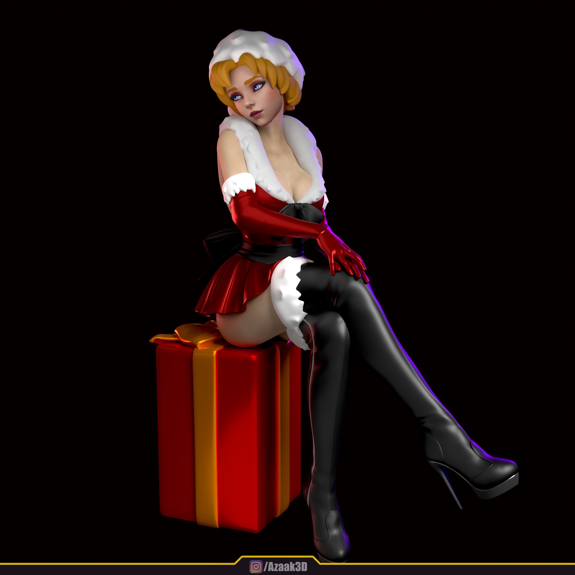 Christmas Girl 3D print model_8
