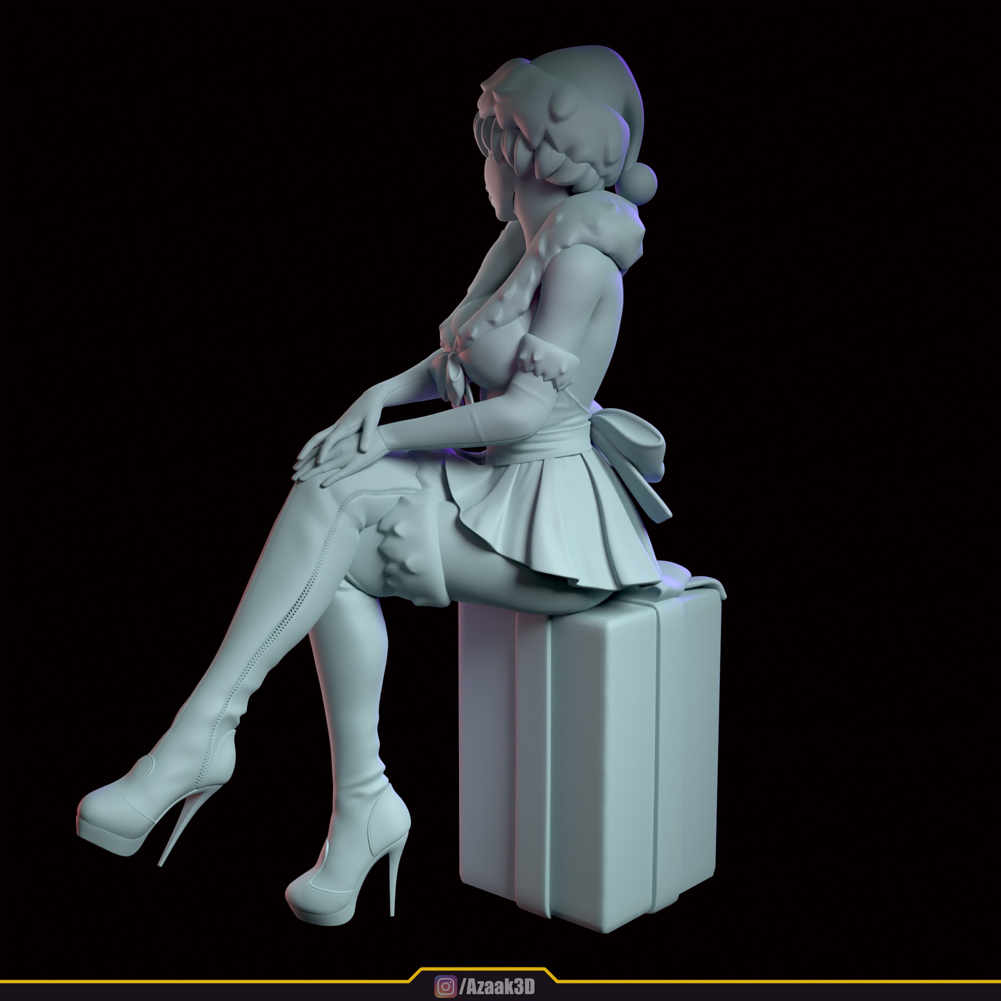 Christmas Girl 3D print model_100