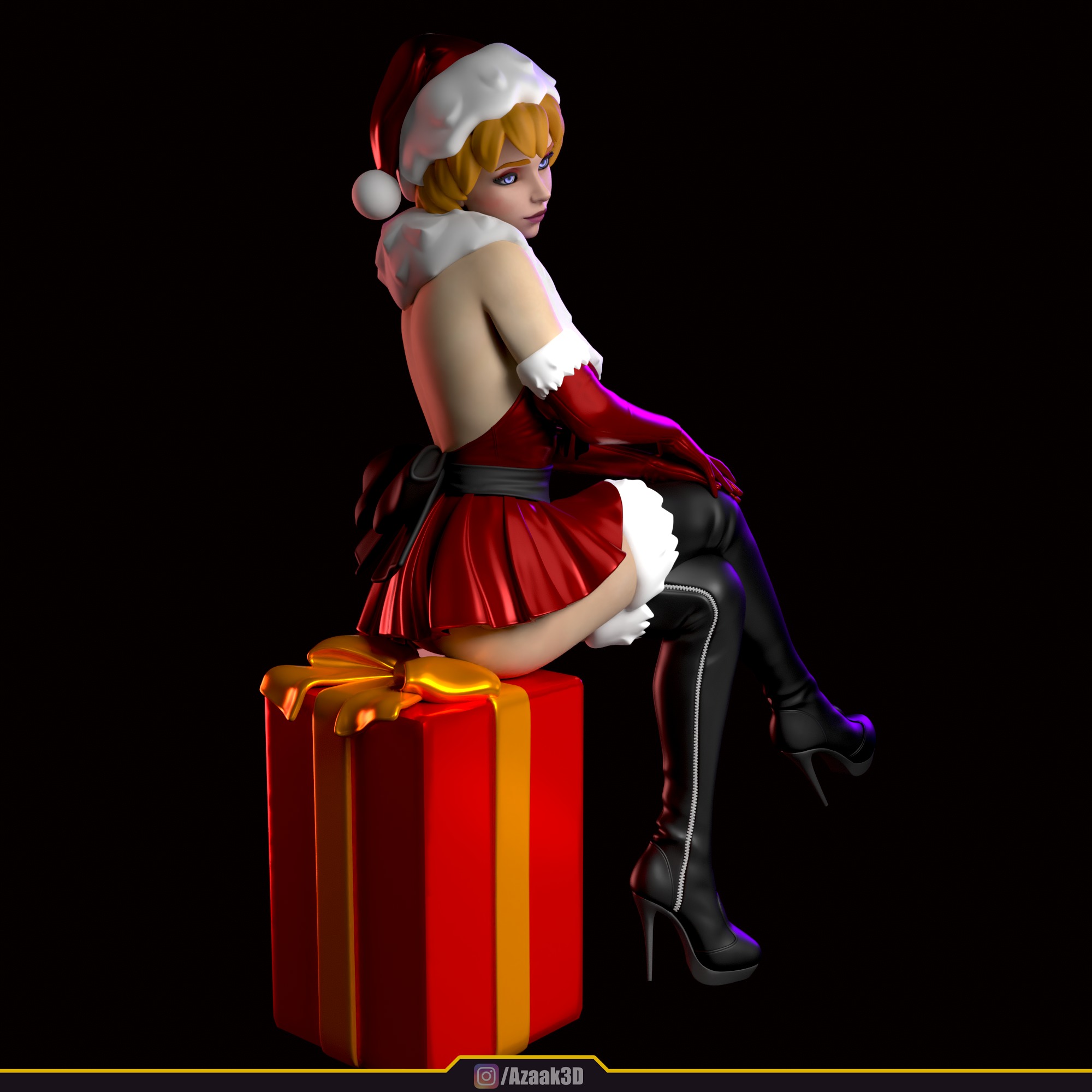 Christmas Girl 3D print model_40