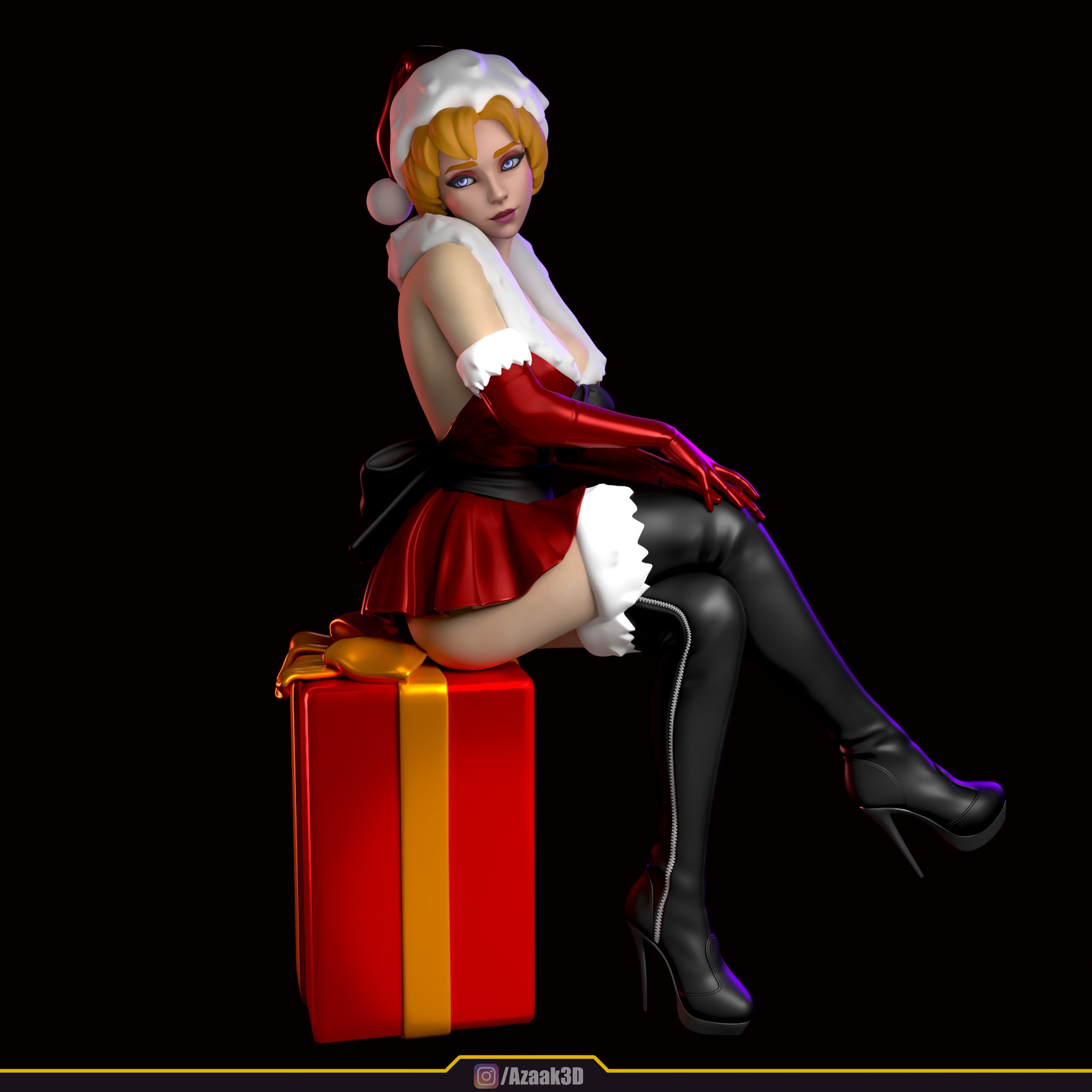 Christmas Girl 3D print model_4