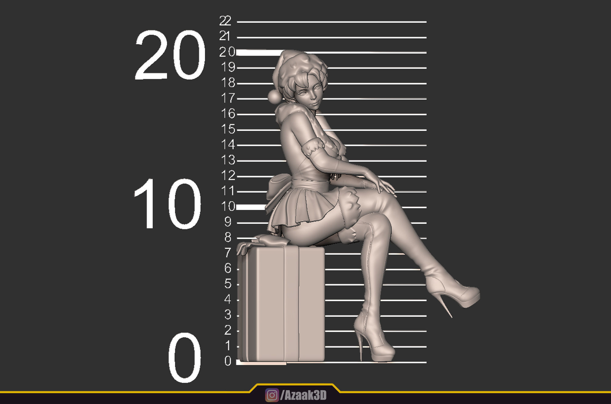 Christmas Girl 3D print model_2