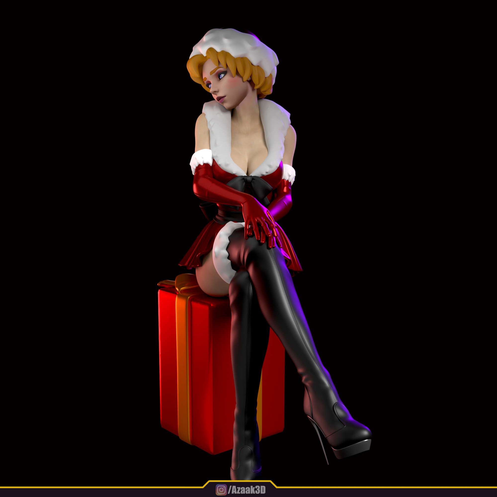 Christmas Girl 3D print model_11