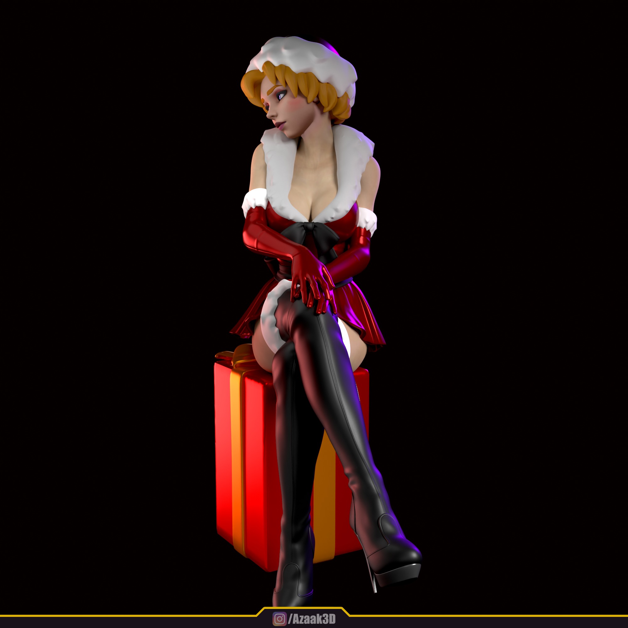 Christmas Girl 3D print model_12