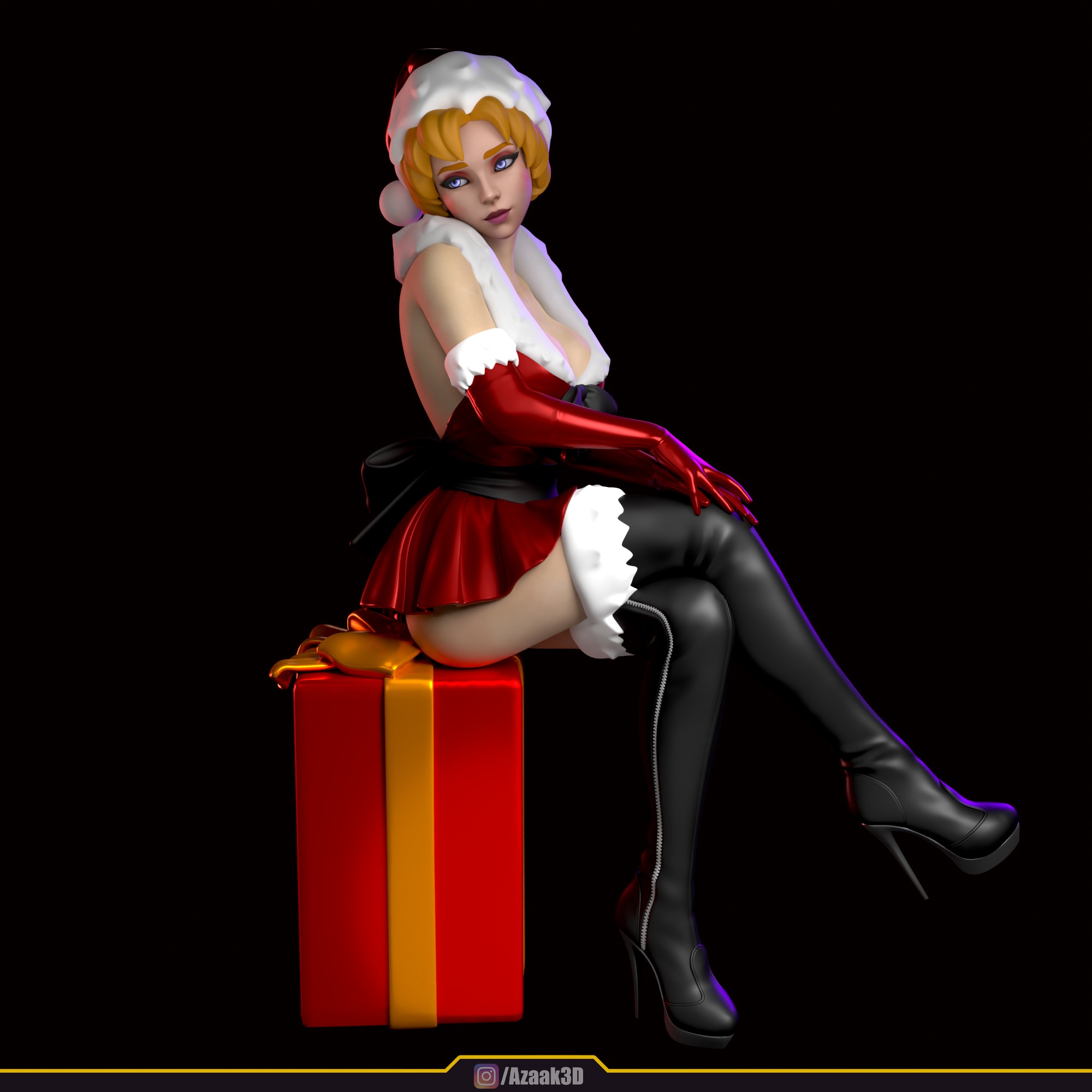 Christmas Girl 3D print model_5