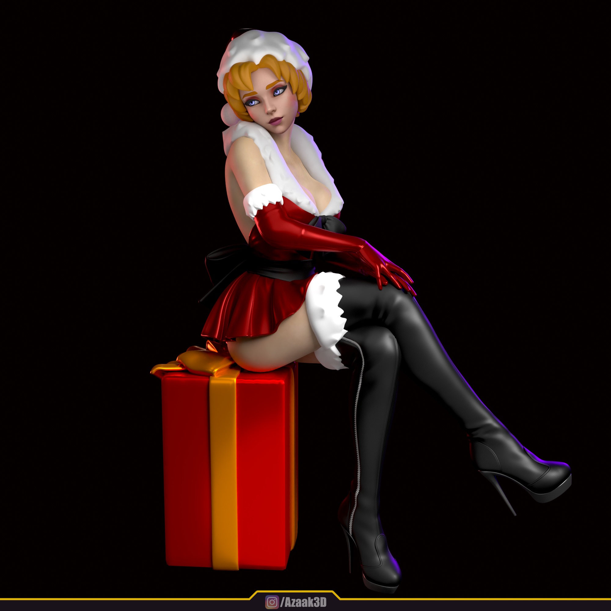 Christmas Girl 3D print model_6