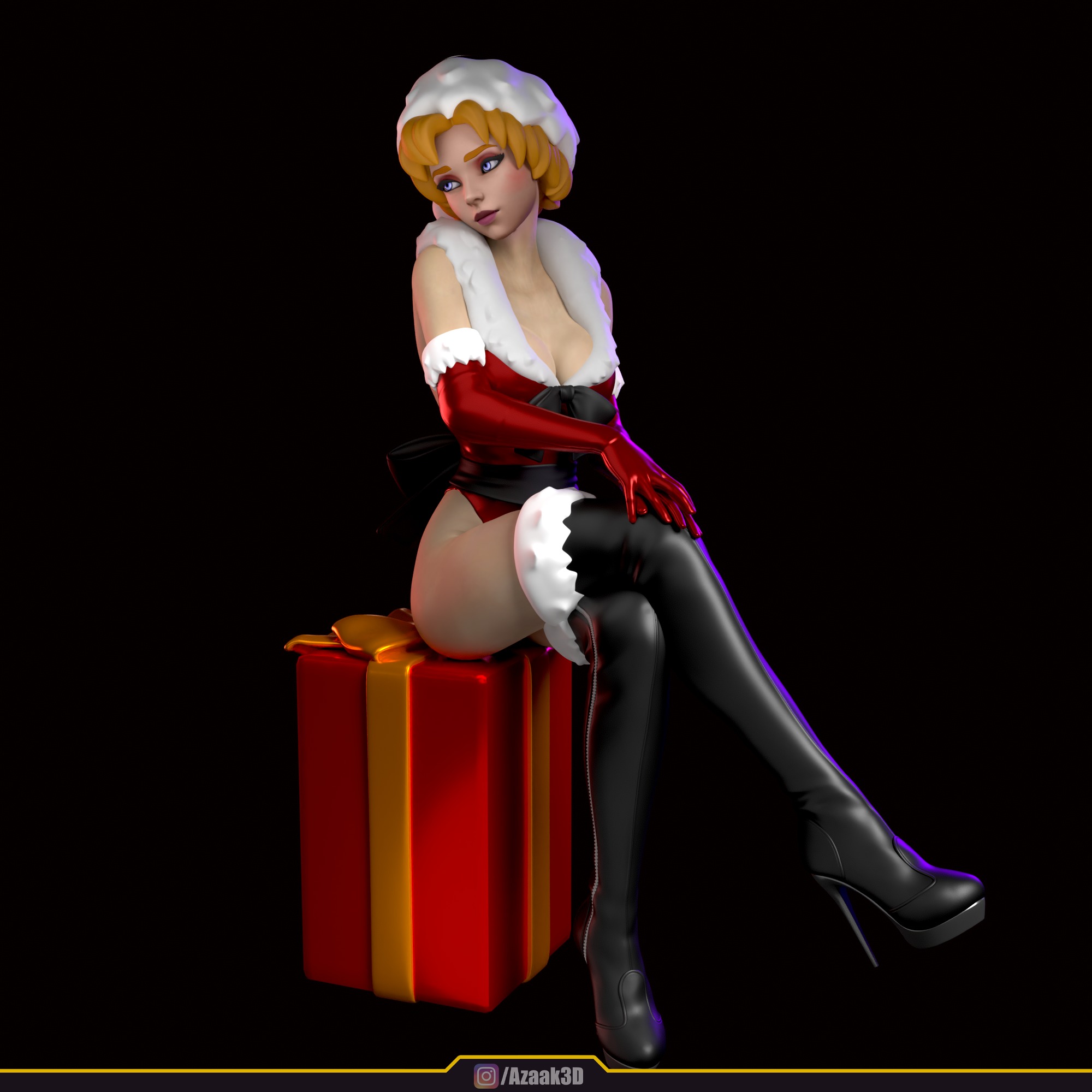 Christmas Girl 3D print model_48