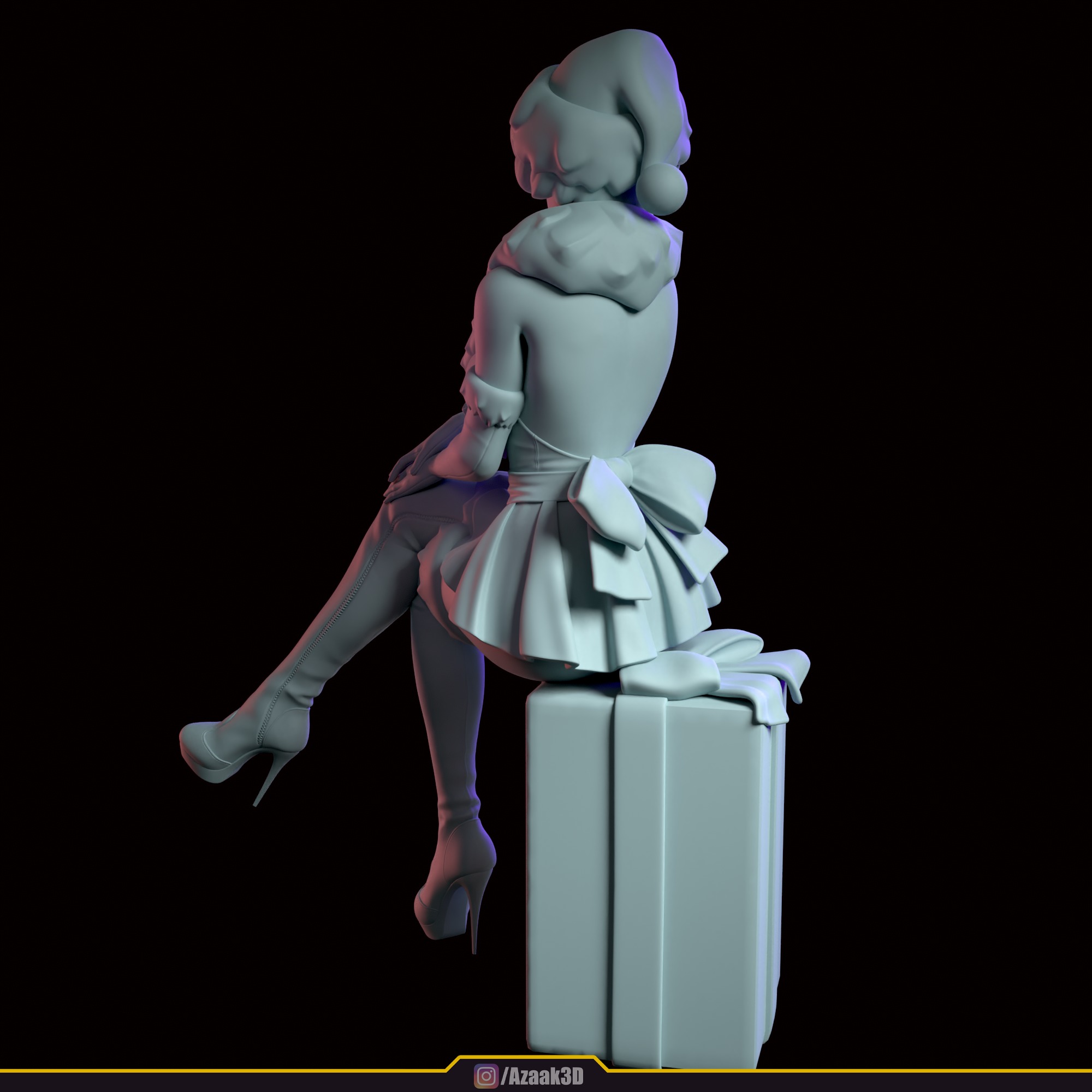 Christmas Girl 3D print model_107