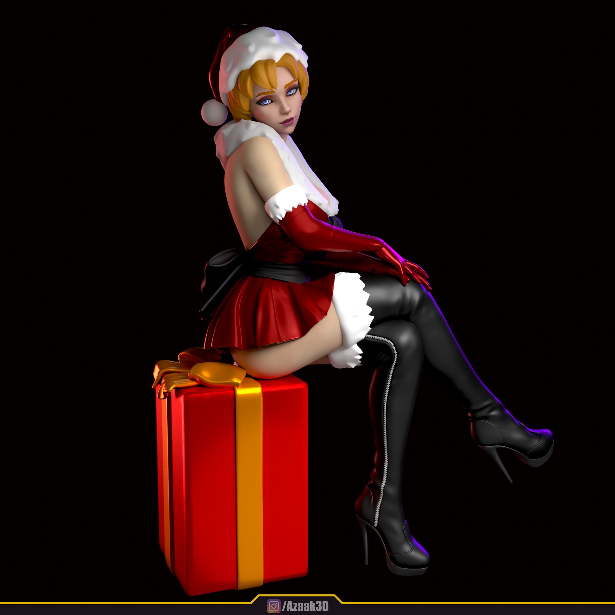 Christmas Girl 3D print model_3