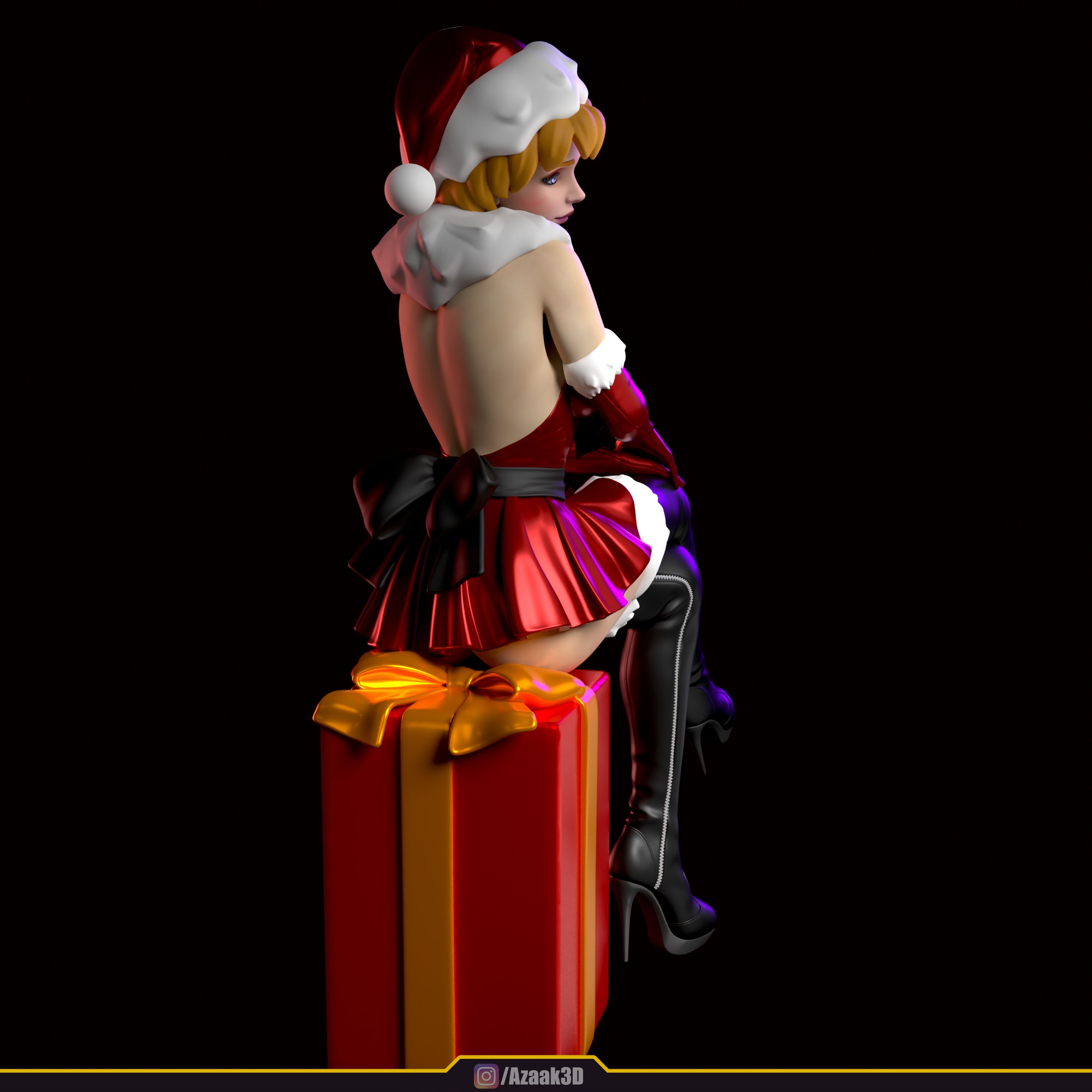 Christmas Girl 3D print model_37