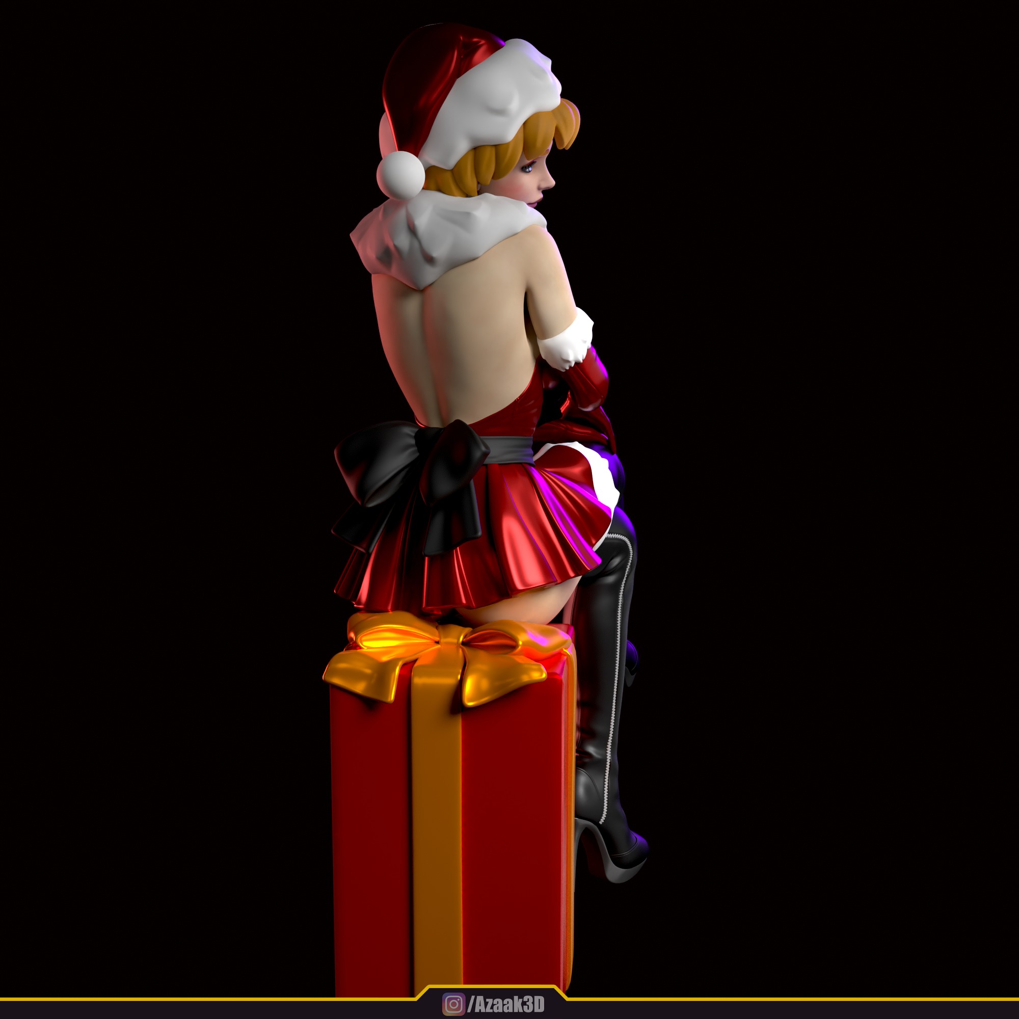 Christmas Girl 3D print model_36