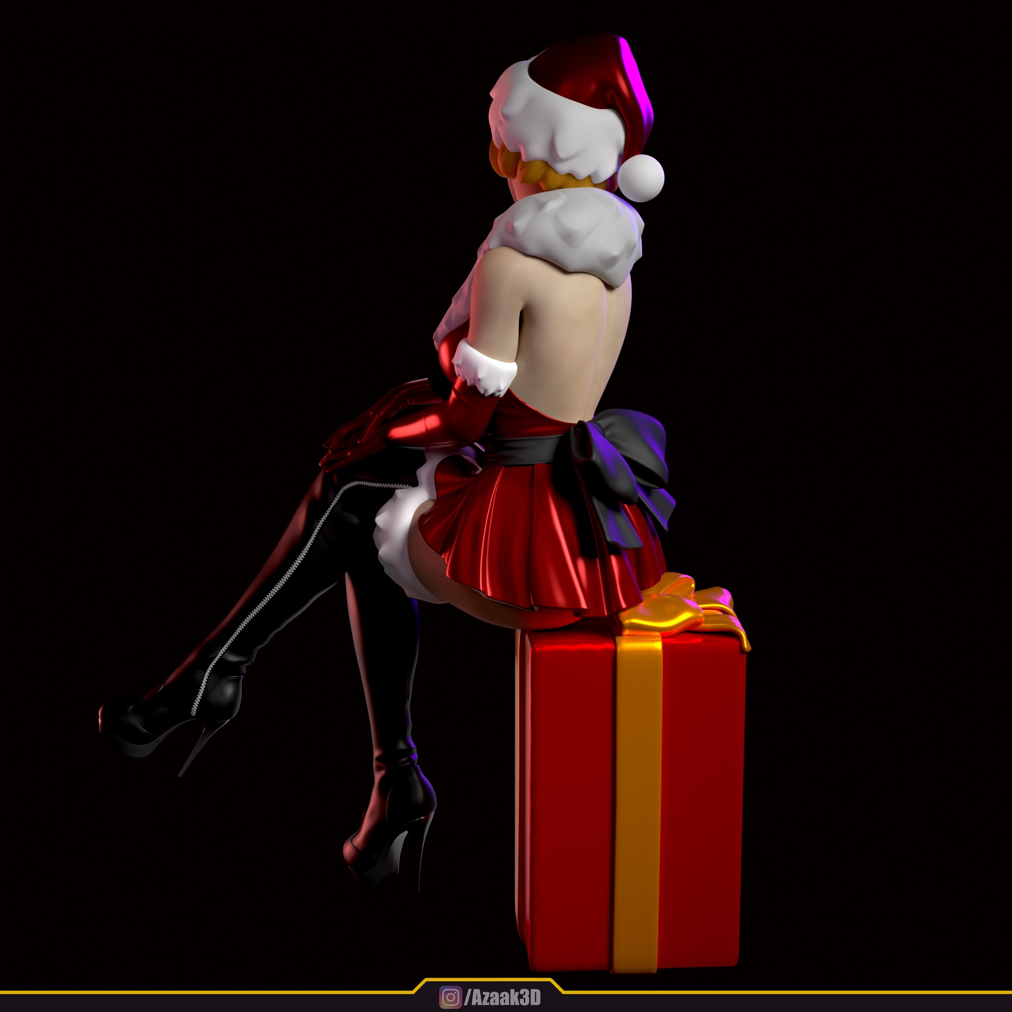 Christmas Girl 3D print model_25