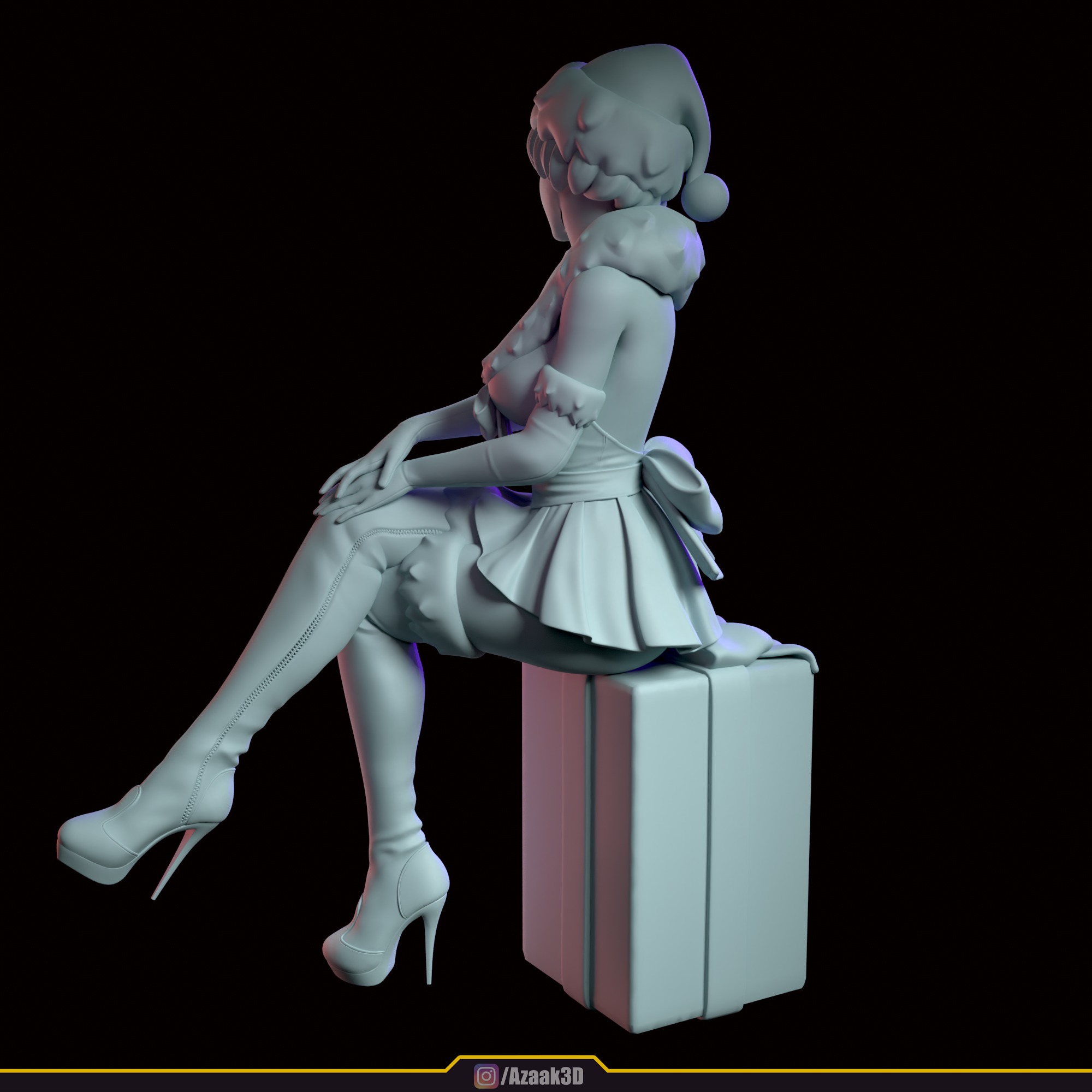 Christmas Girl 3D print model_102