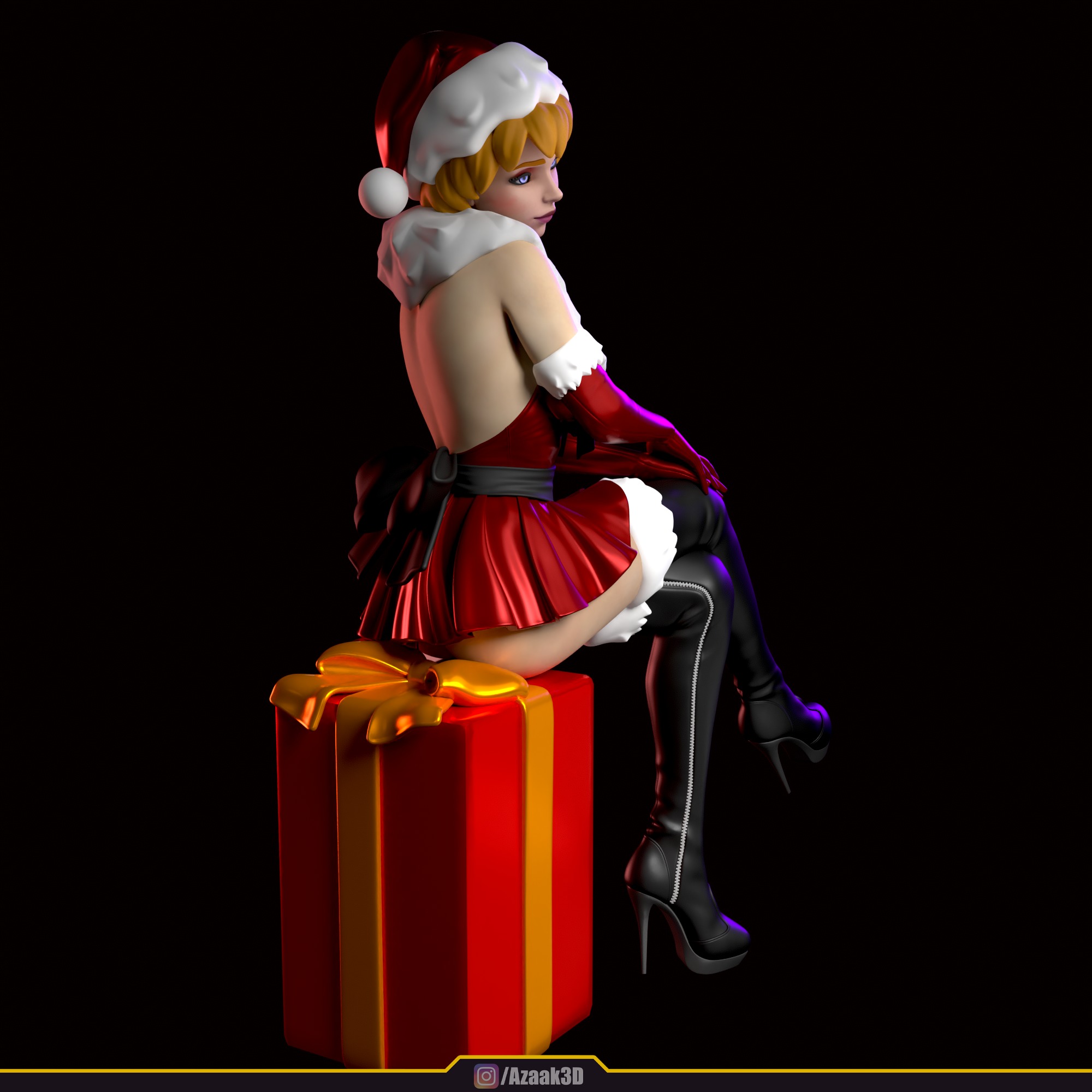 Christmas Girl 3D print model_39