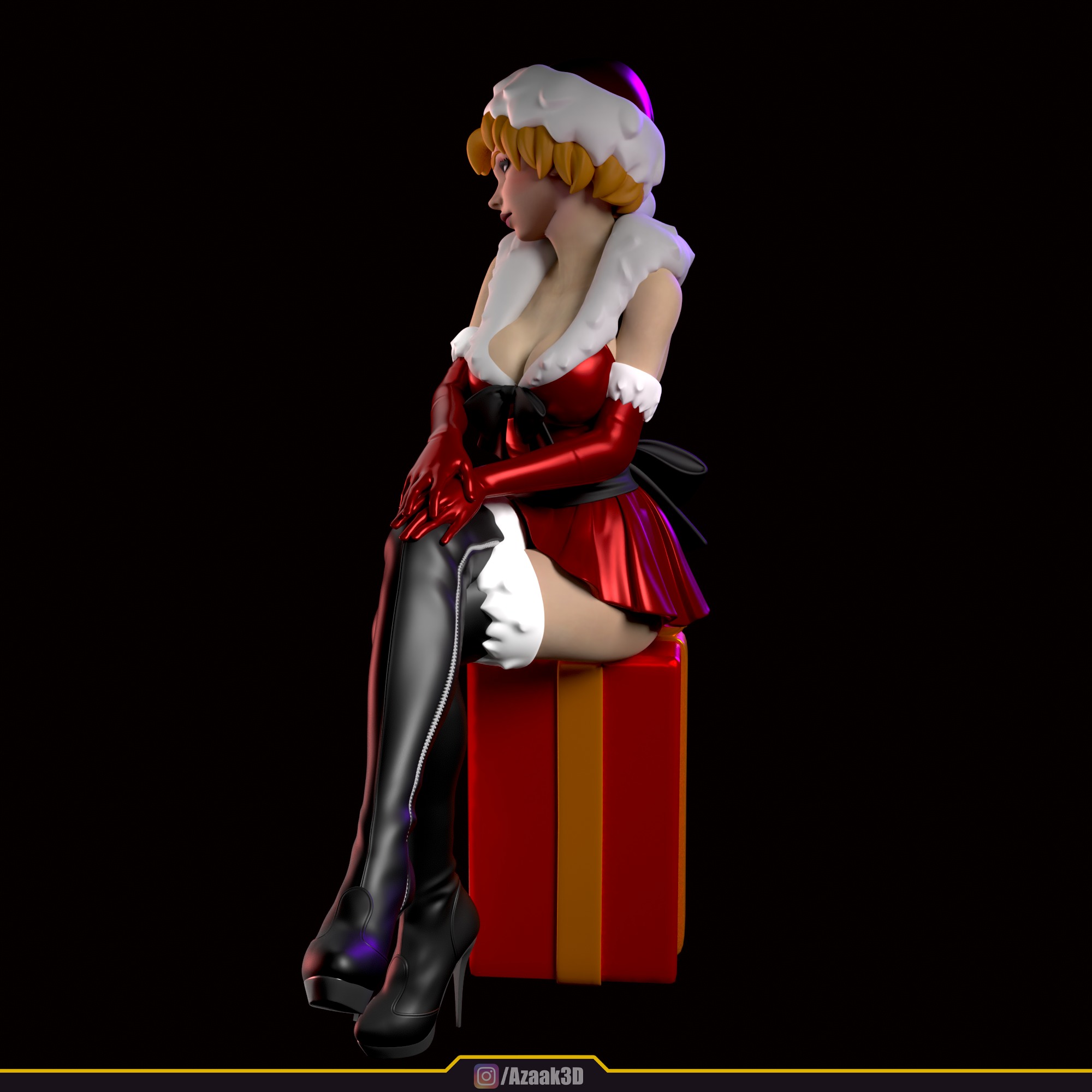 Christmas Girl 3D print model_16