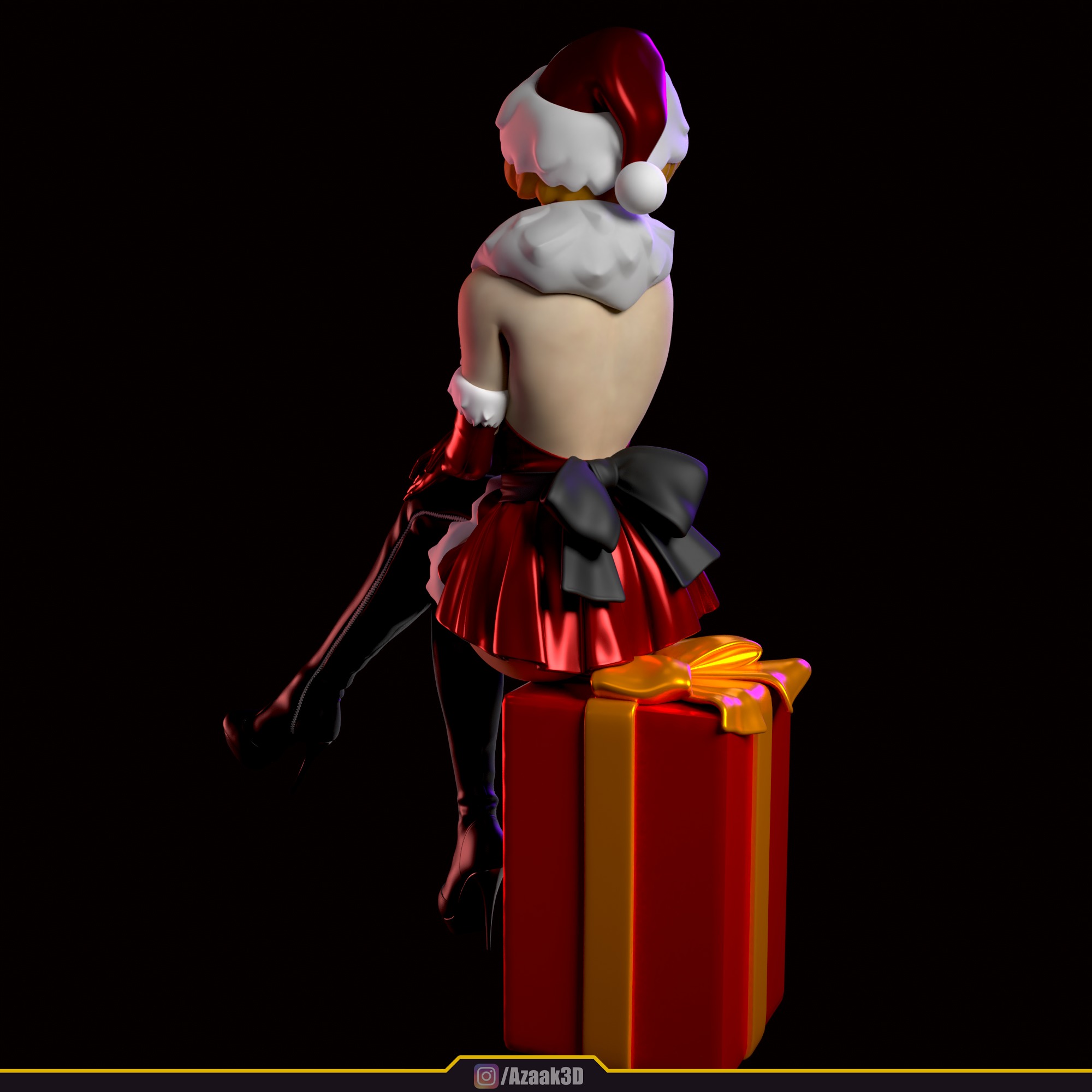 Christmas Girl 3D print model_28