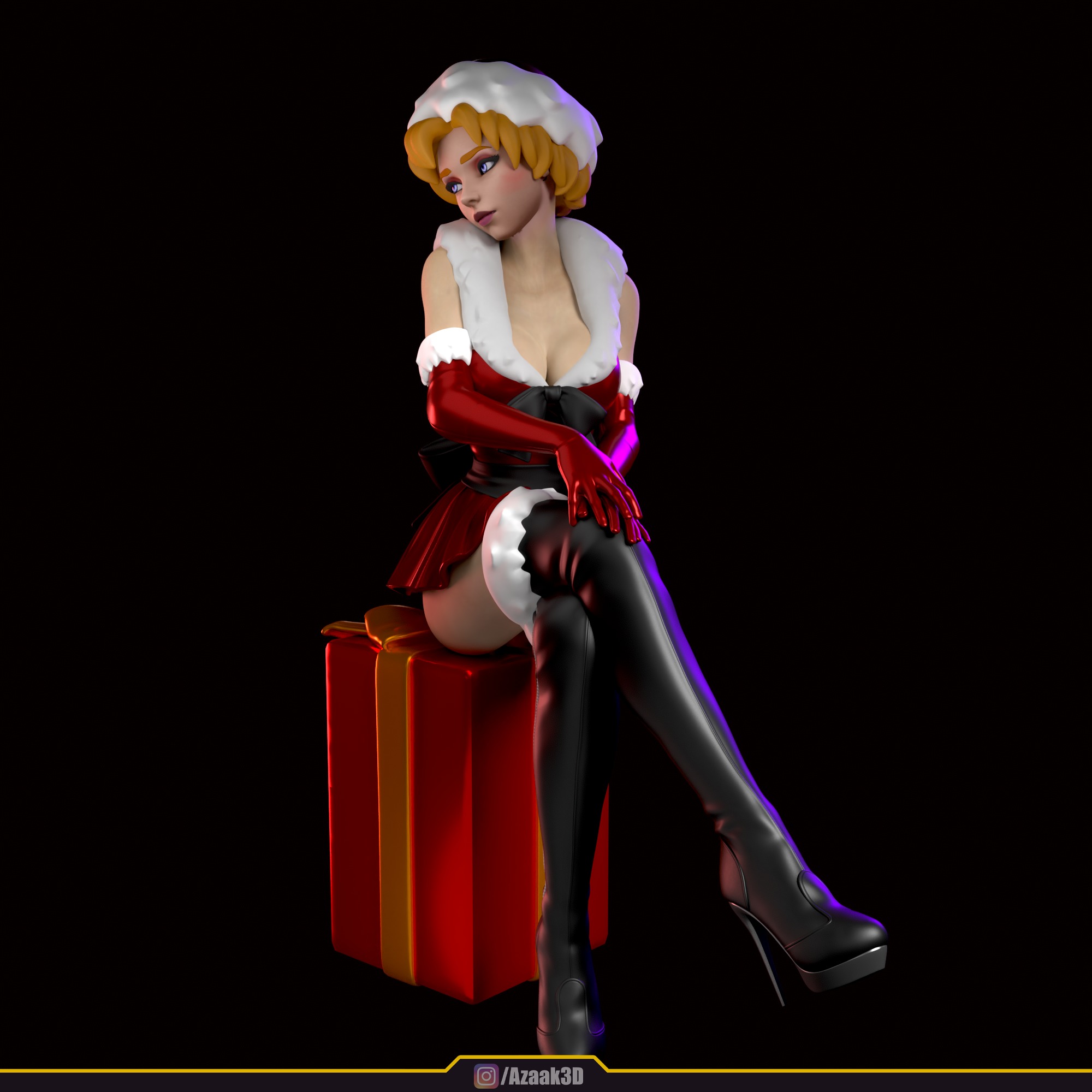 Christmas Girl 3D print model_10