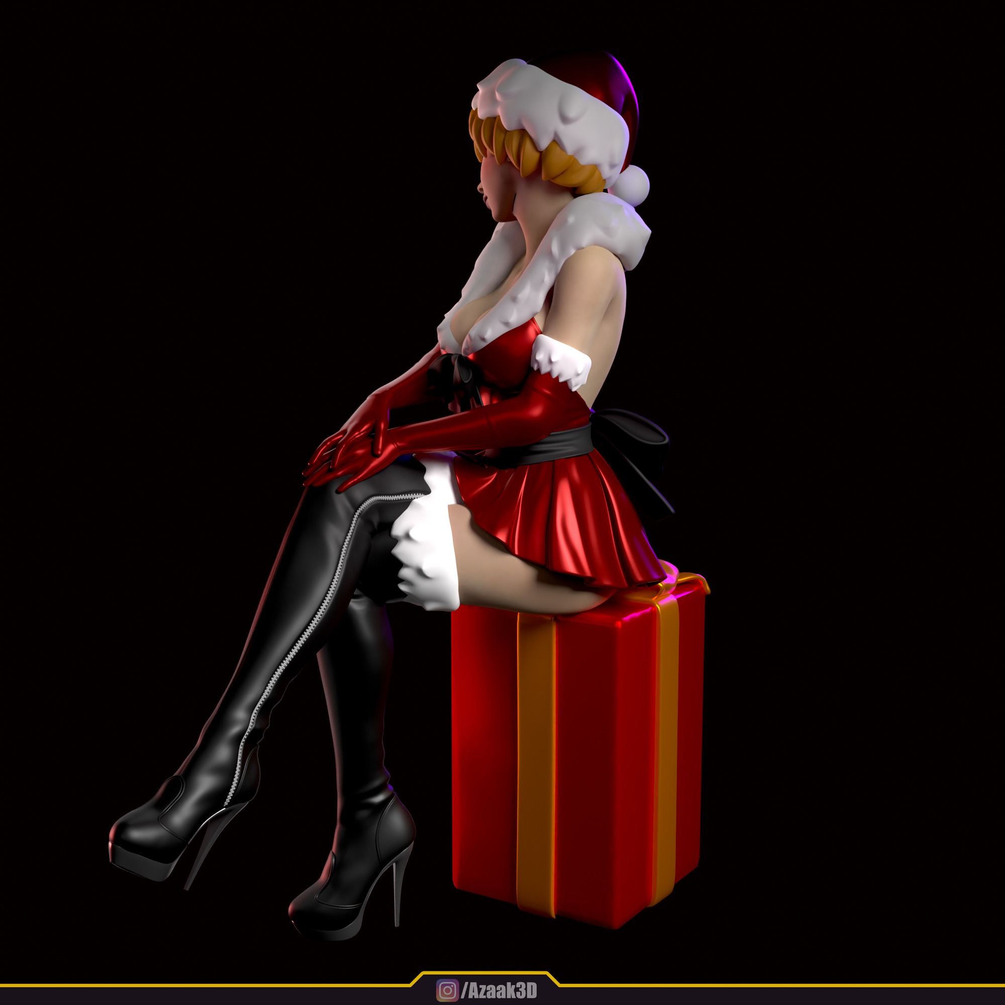 Christmas Girl 3D print model_19