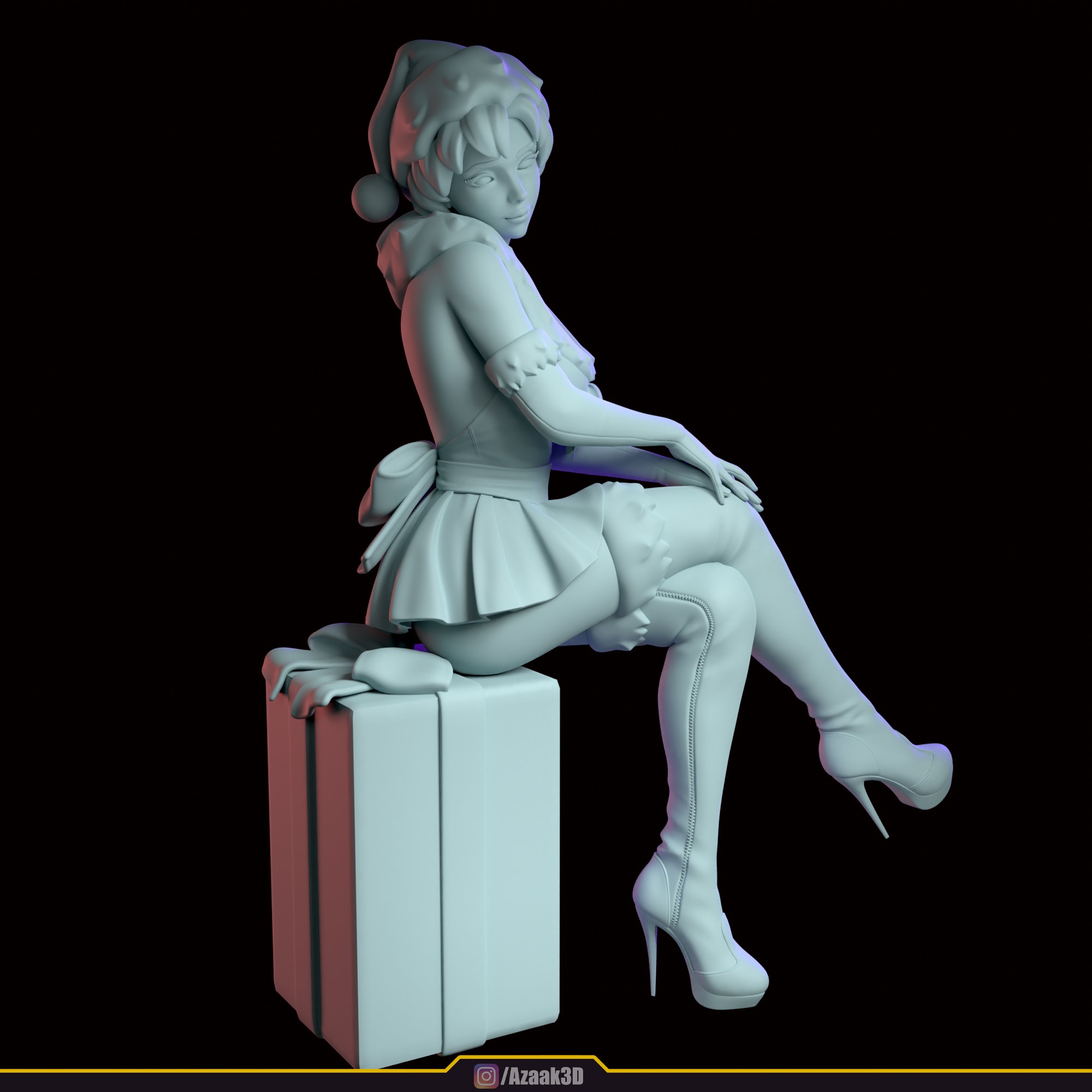 Christmas Girl 3D print model_122