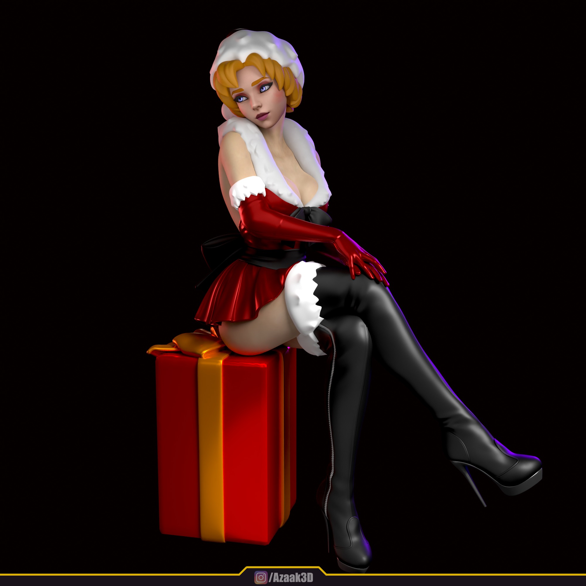 Christmas Girl 3D print model_7