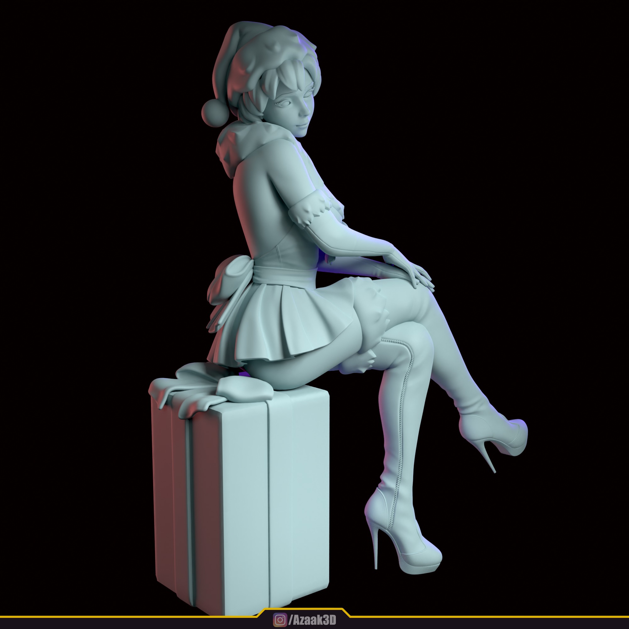 Christmas Girl 3D print model_121