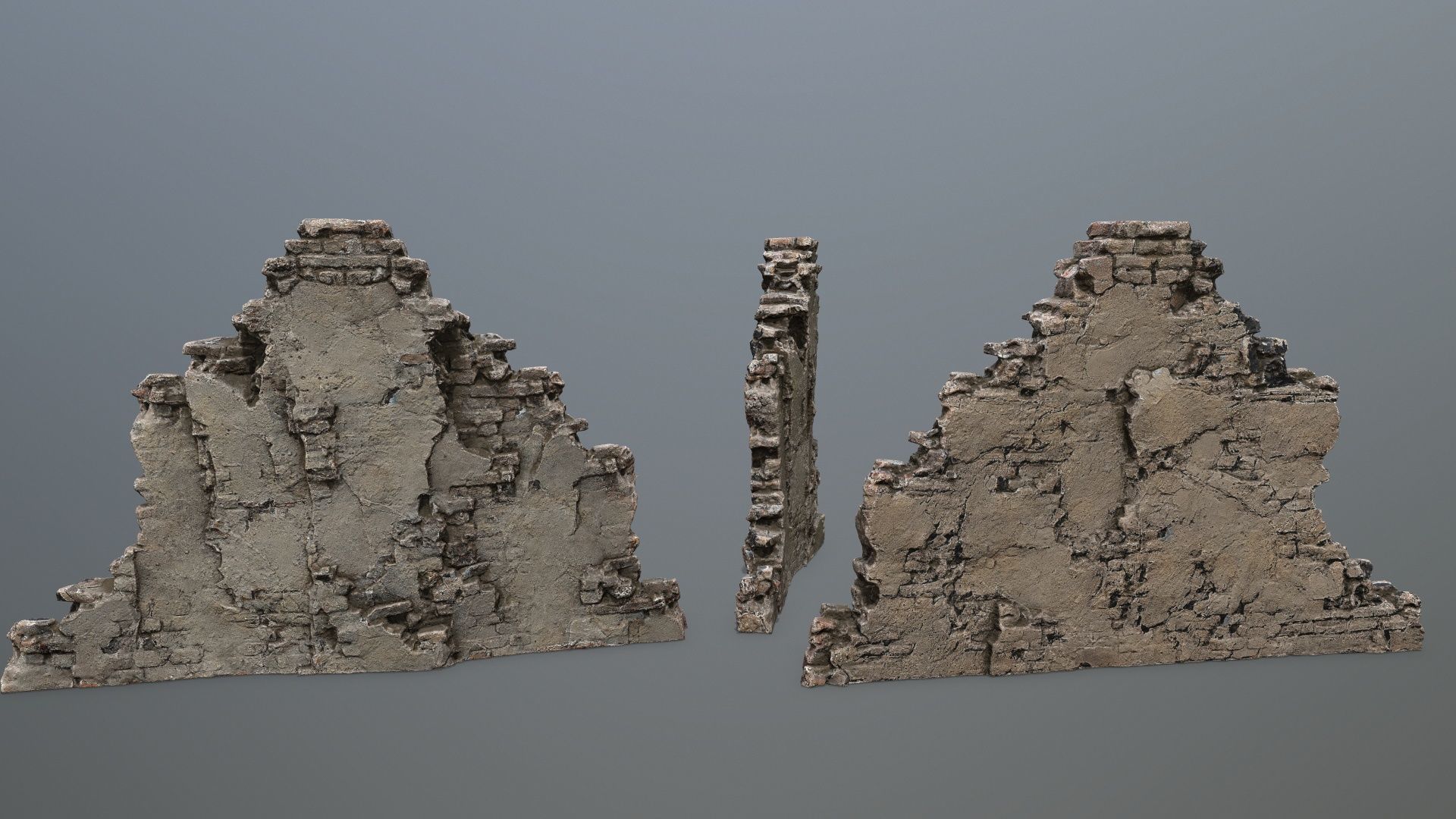 Ruin Gate Low-poly 3D model_12