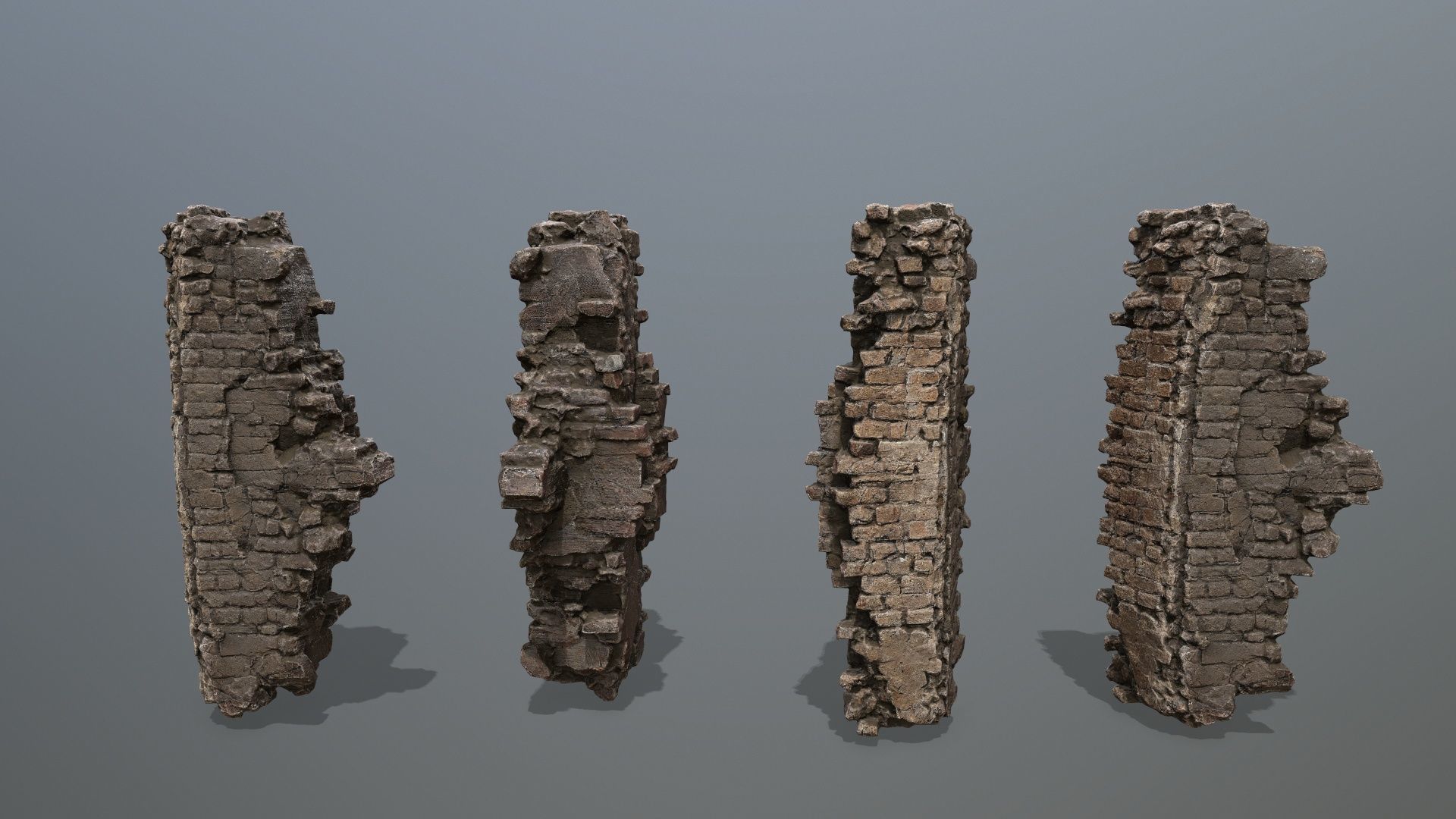 Ruin Gate Low-poly 3D model_11