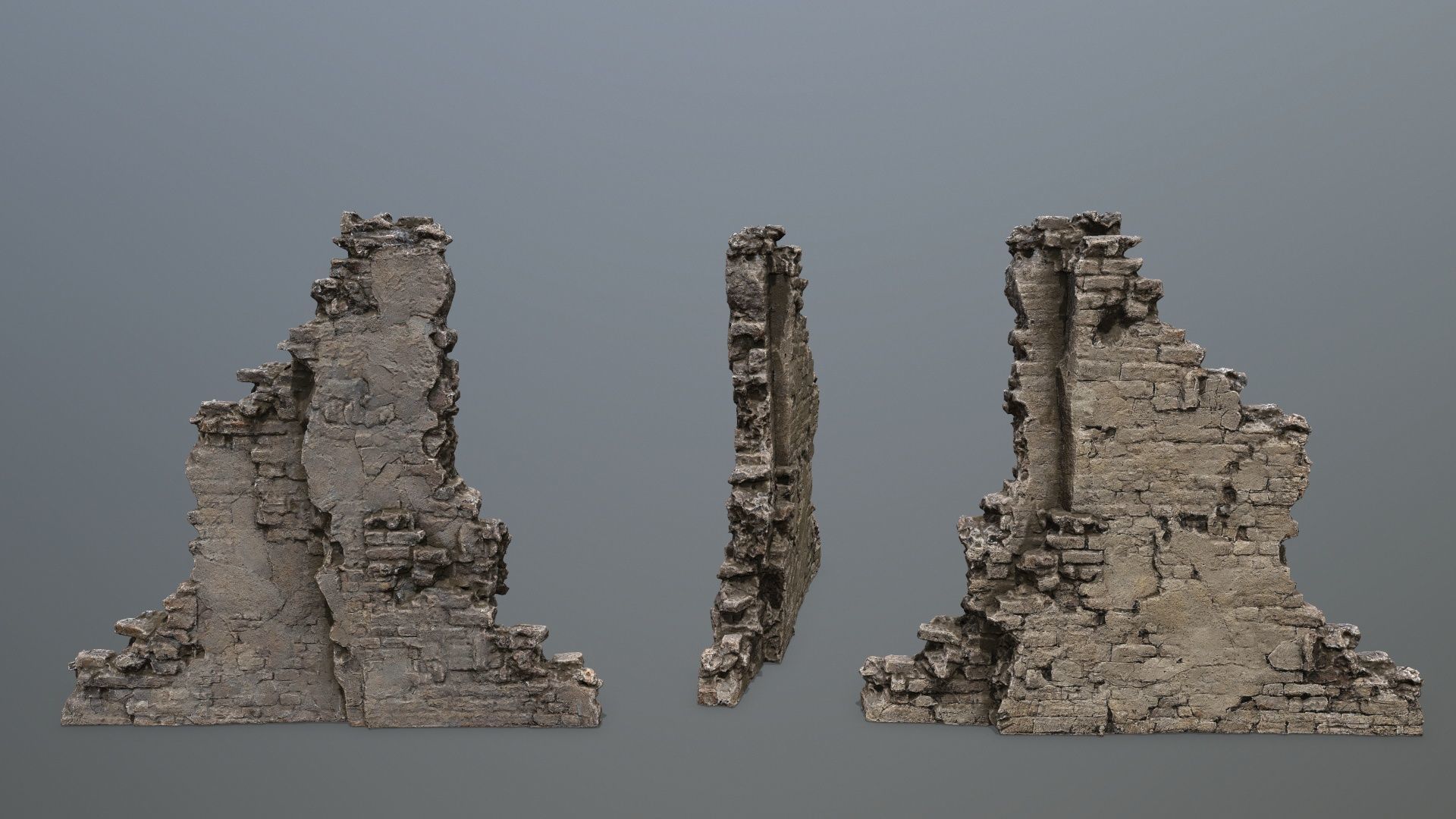 Ruin Gate Low-poly 3D model_9