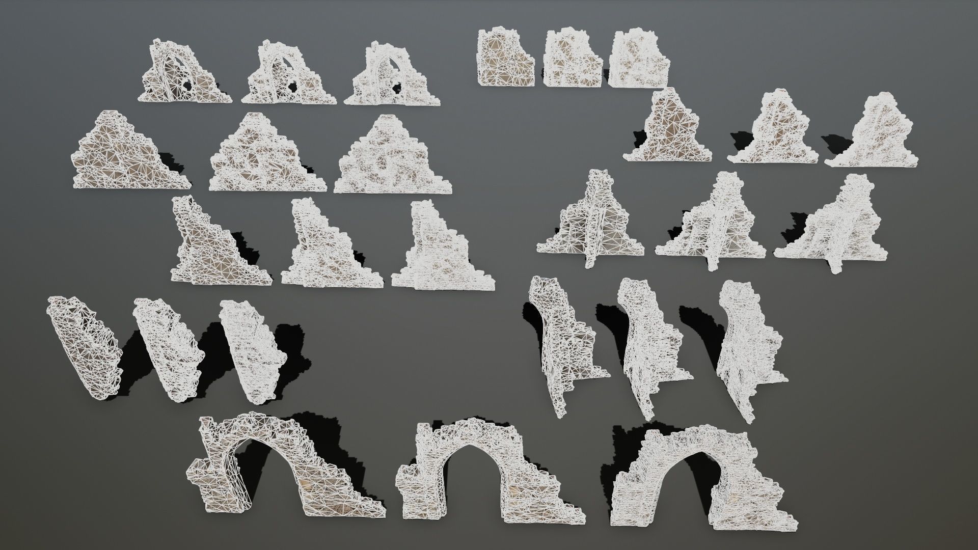 Ruin Gate Low-poly 3D model_15