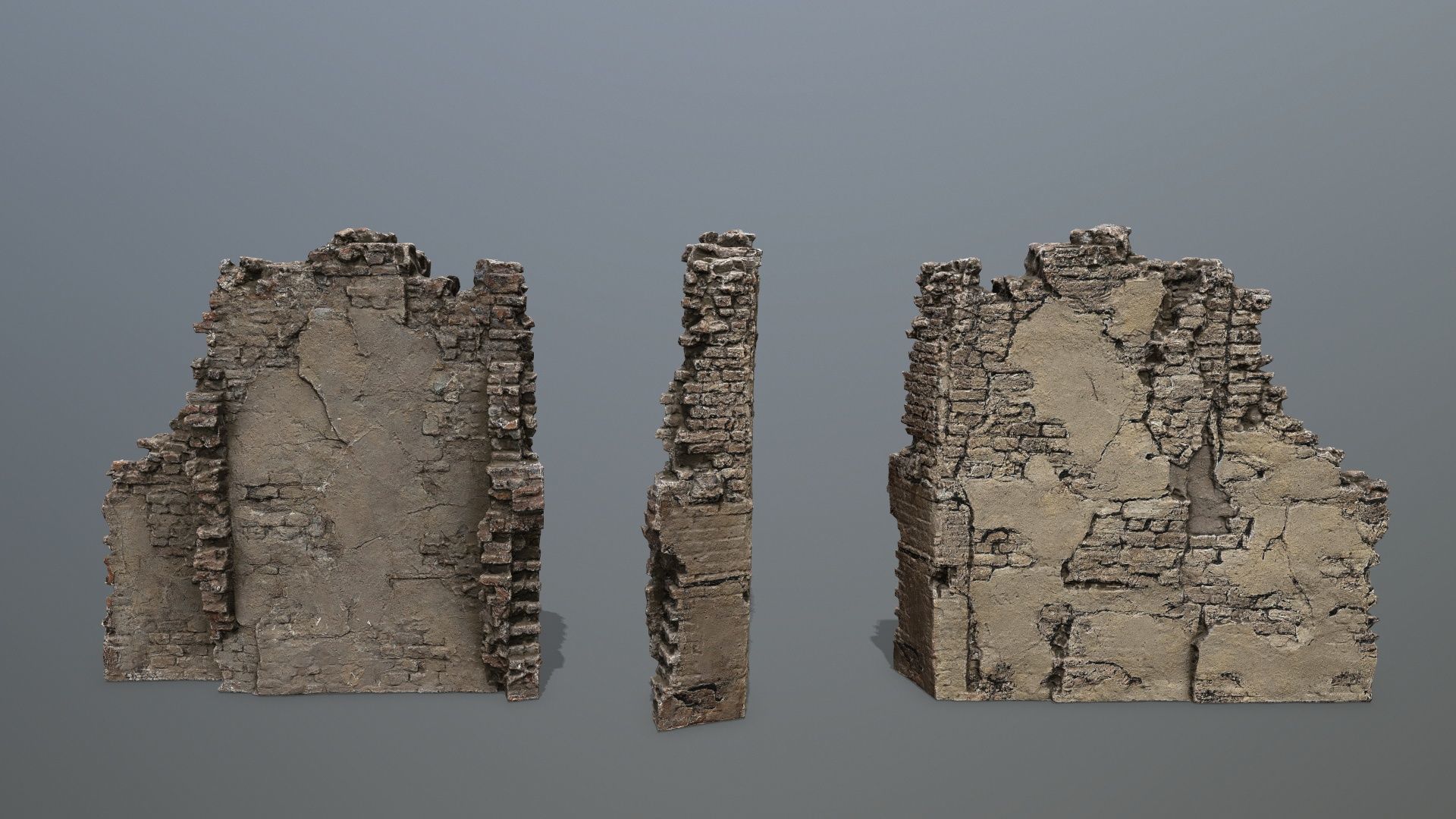 Ruin Gate Low-poly 3D model_7