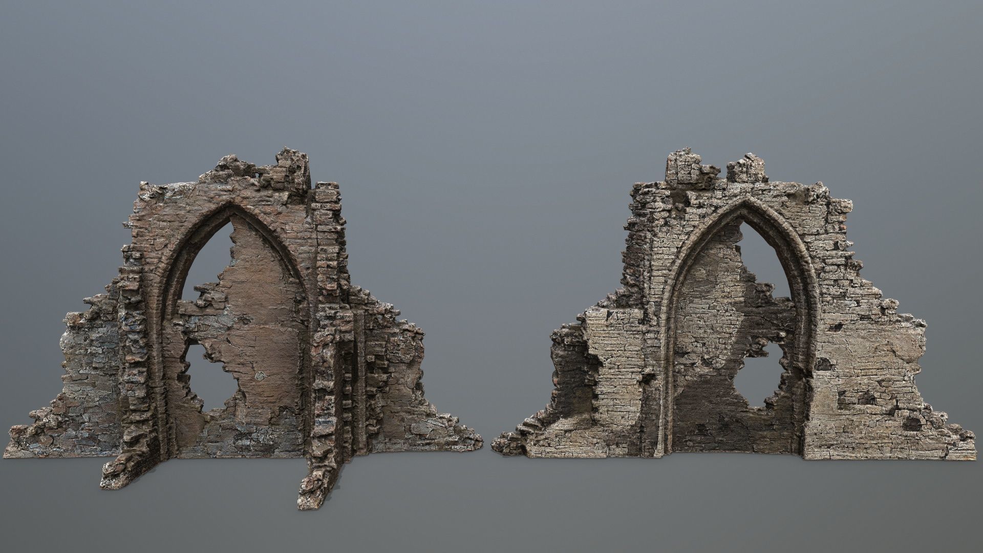 Ruin Gate Low-poly 3D model_6