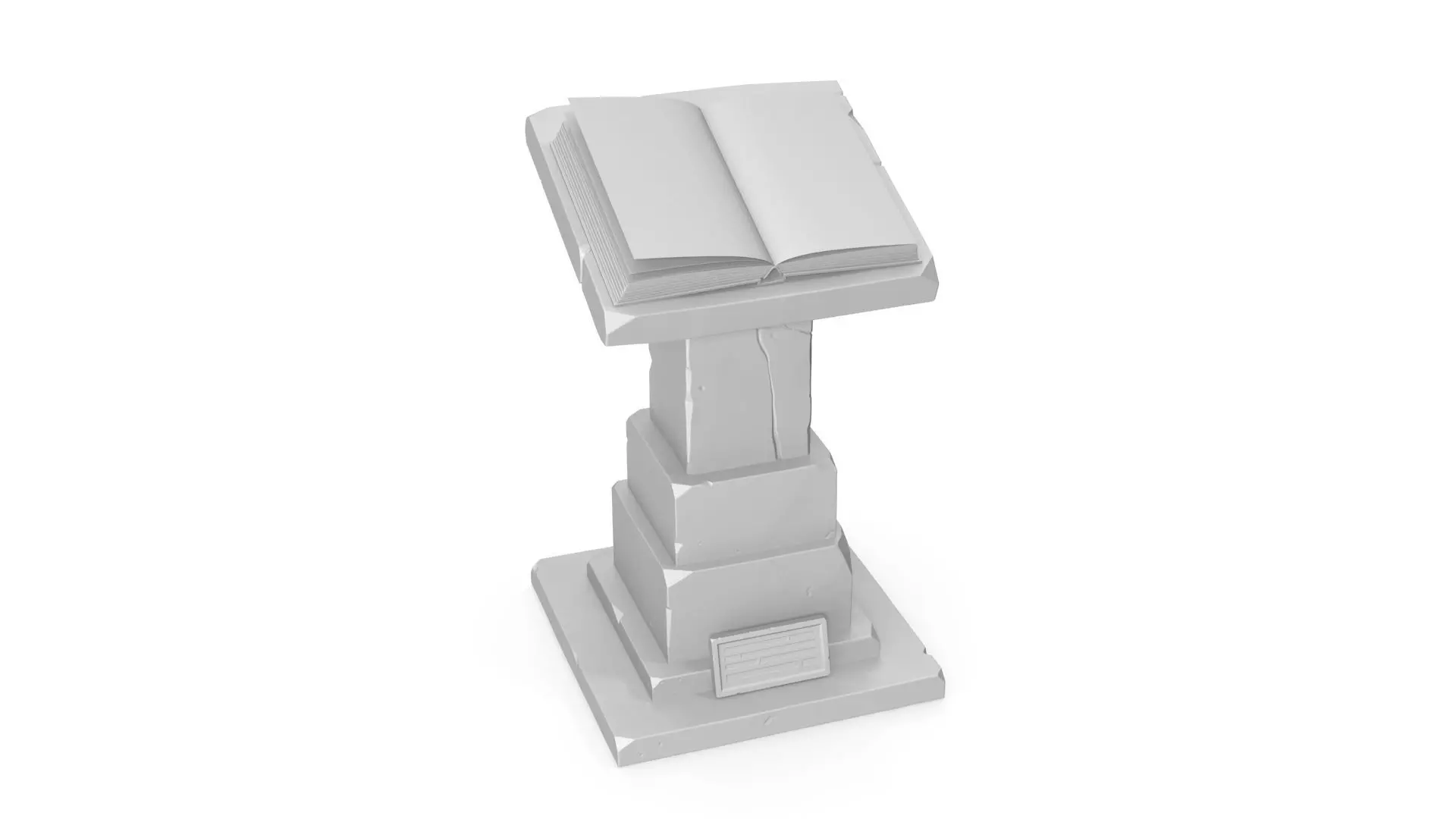 Stylized pulpit with book 3D model