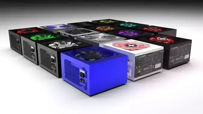 Power Supply Units Collection 3D model