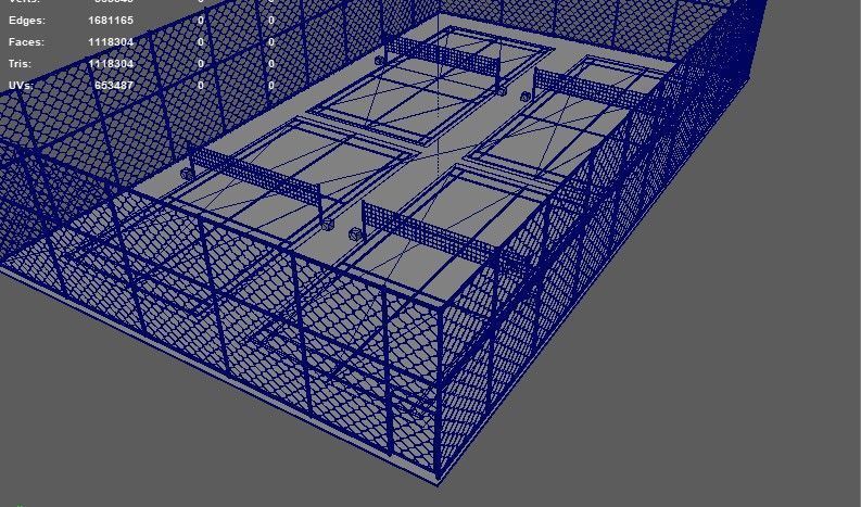 Outdoor Badminton Court 3D model_14