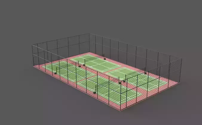 Outdoor Badminton Court 3D model