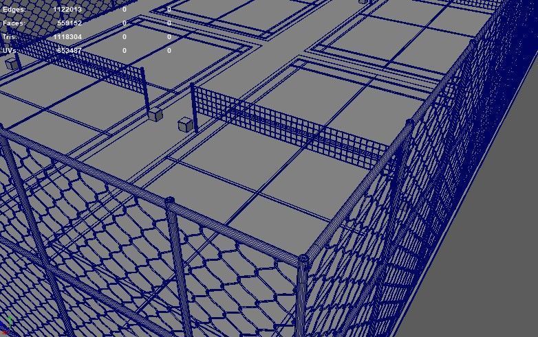 Outdoor Badminton Court 3D model_15