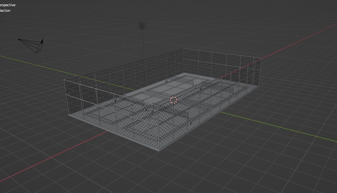 Outdoor Badminton Court 3D model_7
