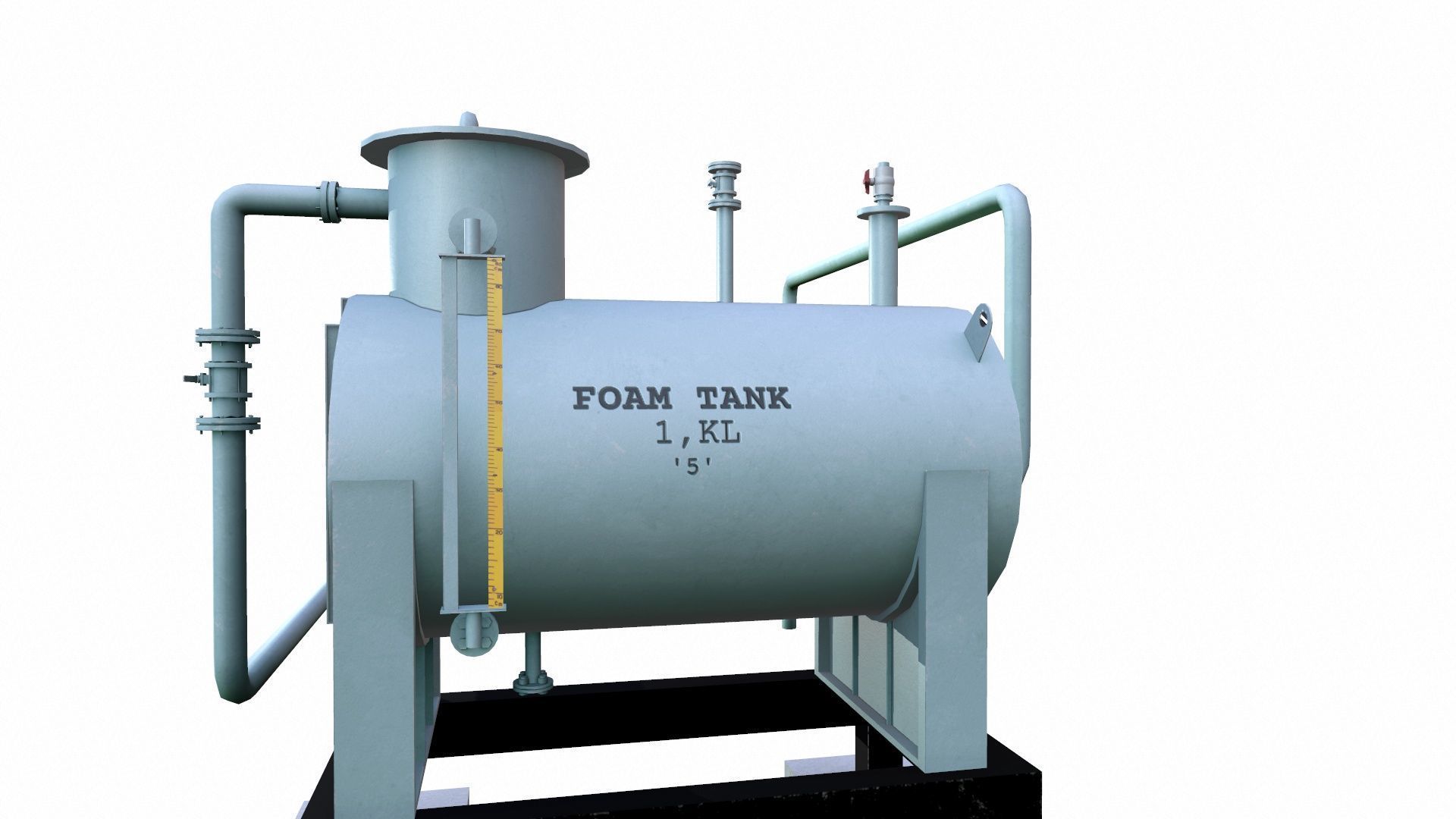 Foam Tank Low-poly 3D model_7