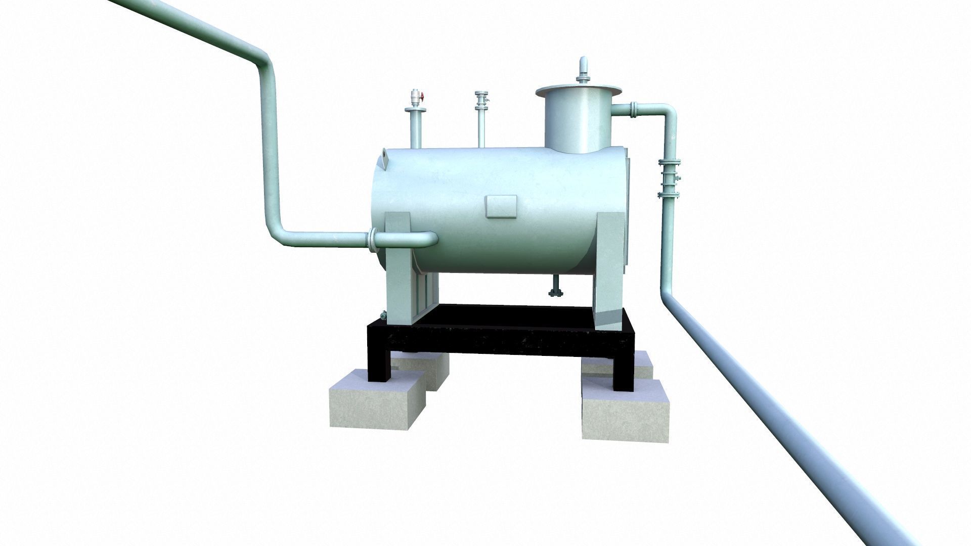 Foam Tank Low-poly 3D model_2