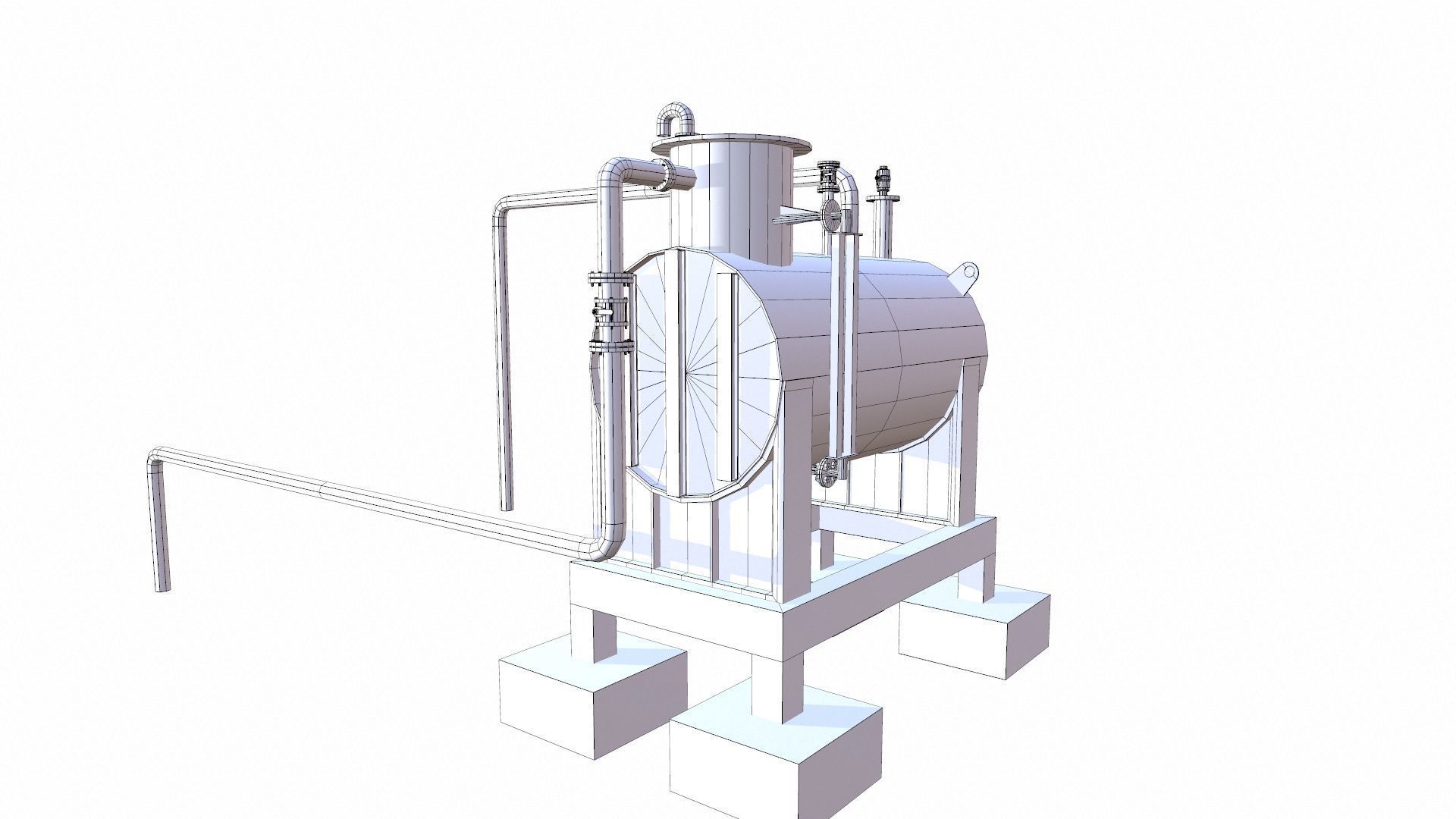 Foam Tank Low-poly 3D model_10