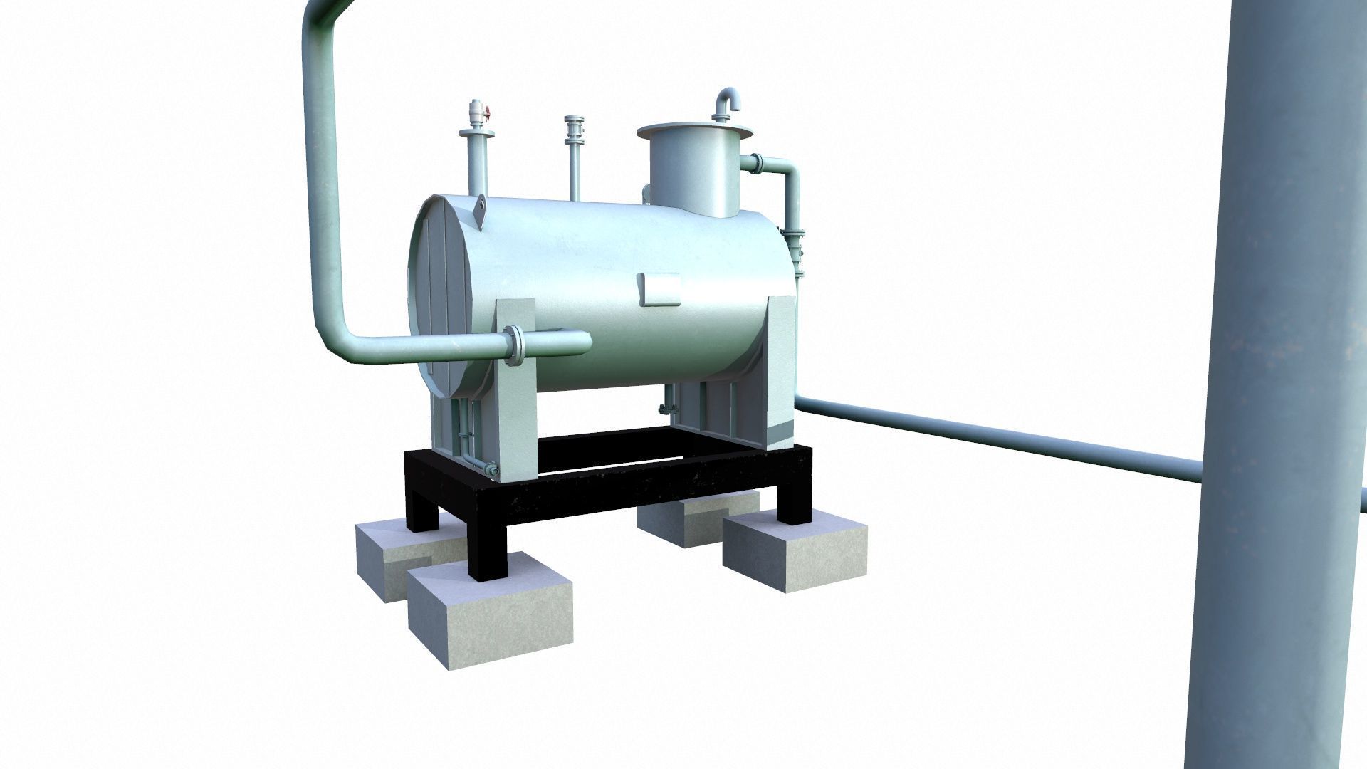 Foam Tank Low-poly 3D model_3