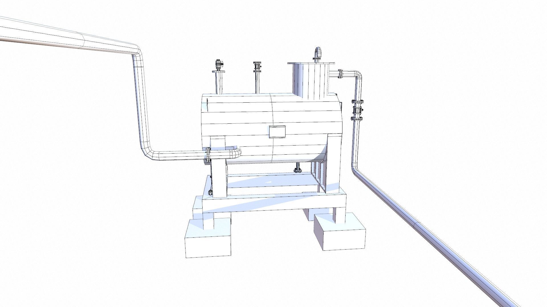Foam Tank Low-poly 3D model_11