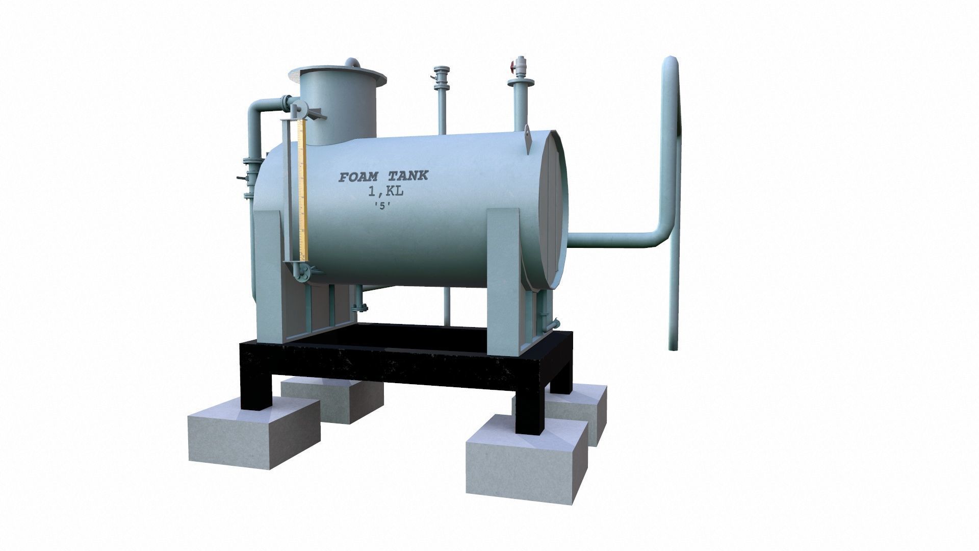 Foam Tank Low-poly 3D model_5