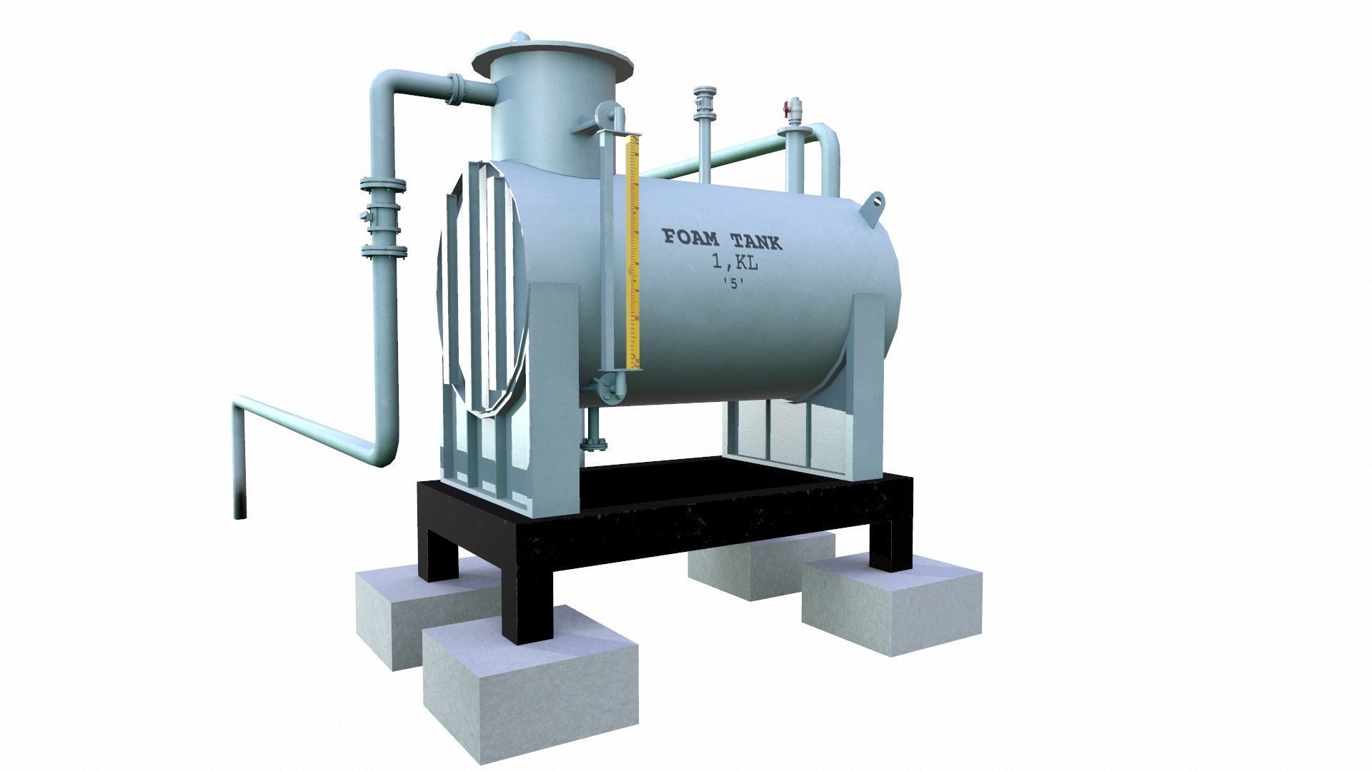 Foam Tank Low-poly 3D model_6