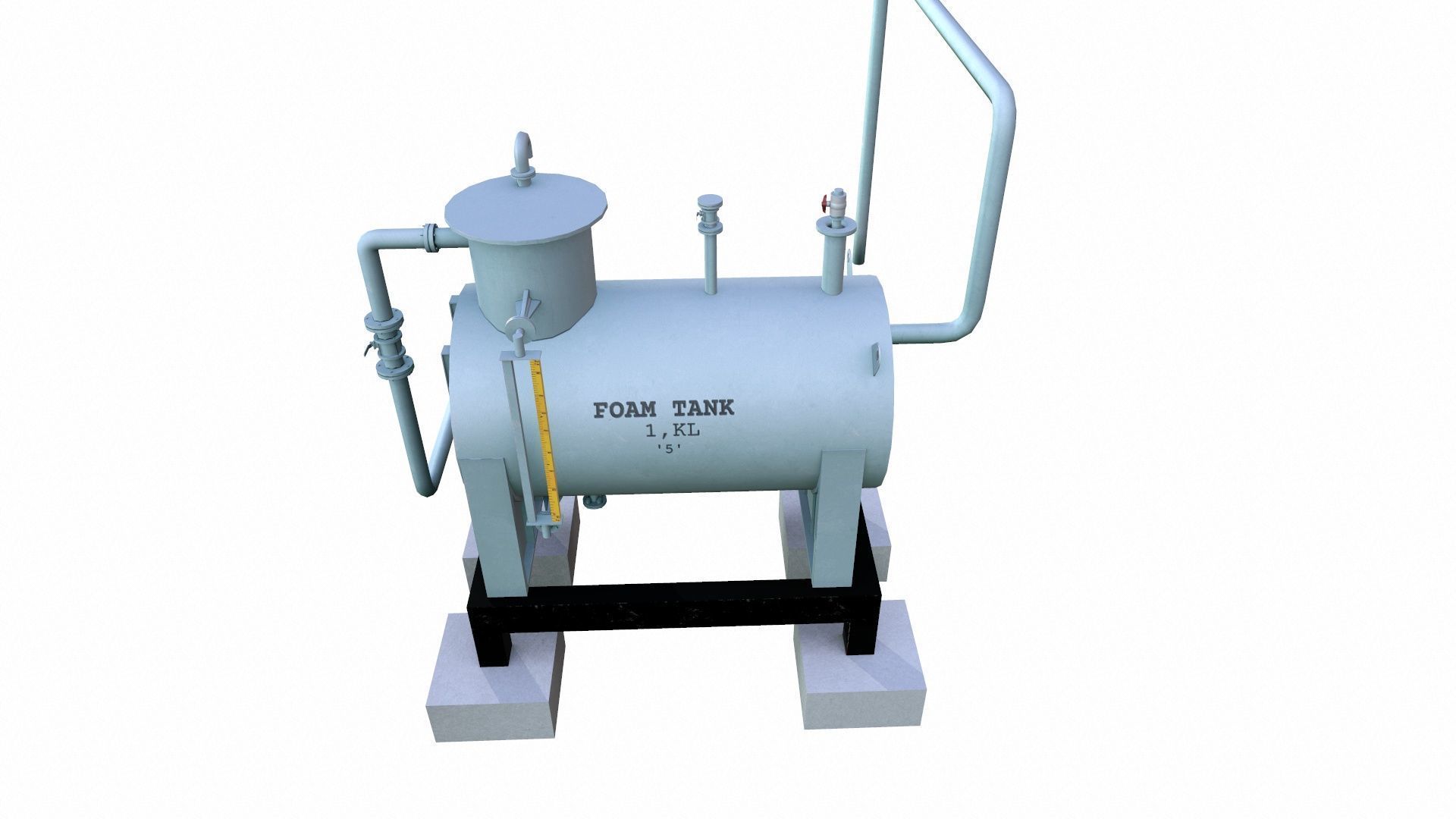 Foam Tank Low-poly 3D model_8