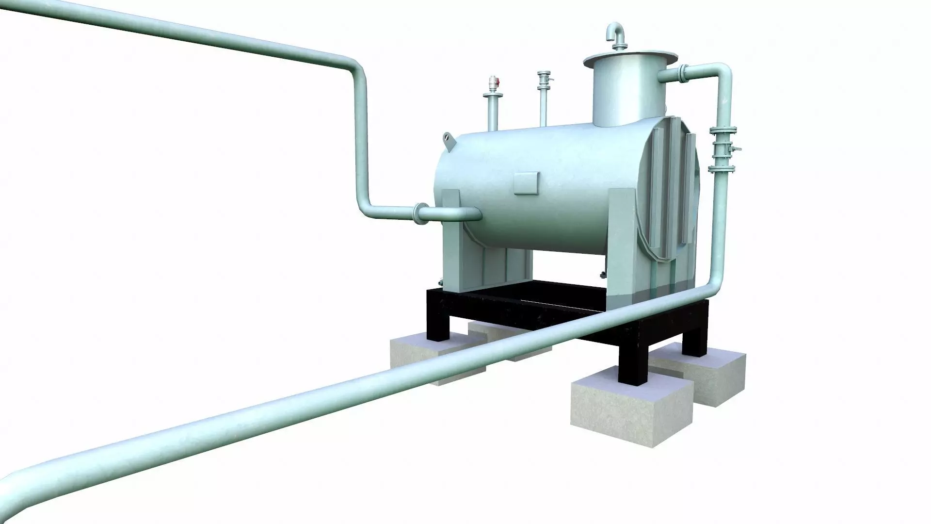 Foam Tank Low-poly 3D model_0