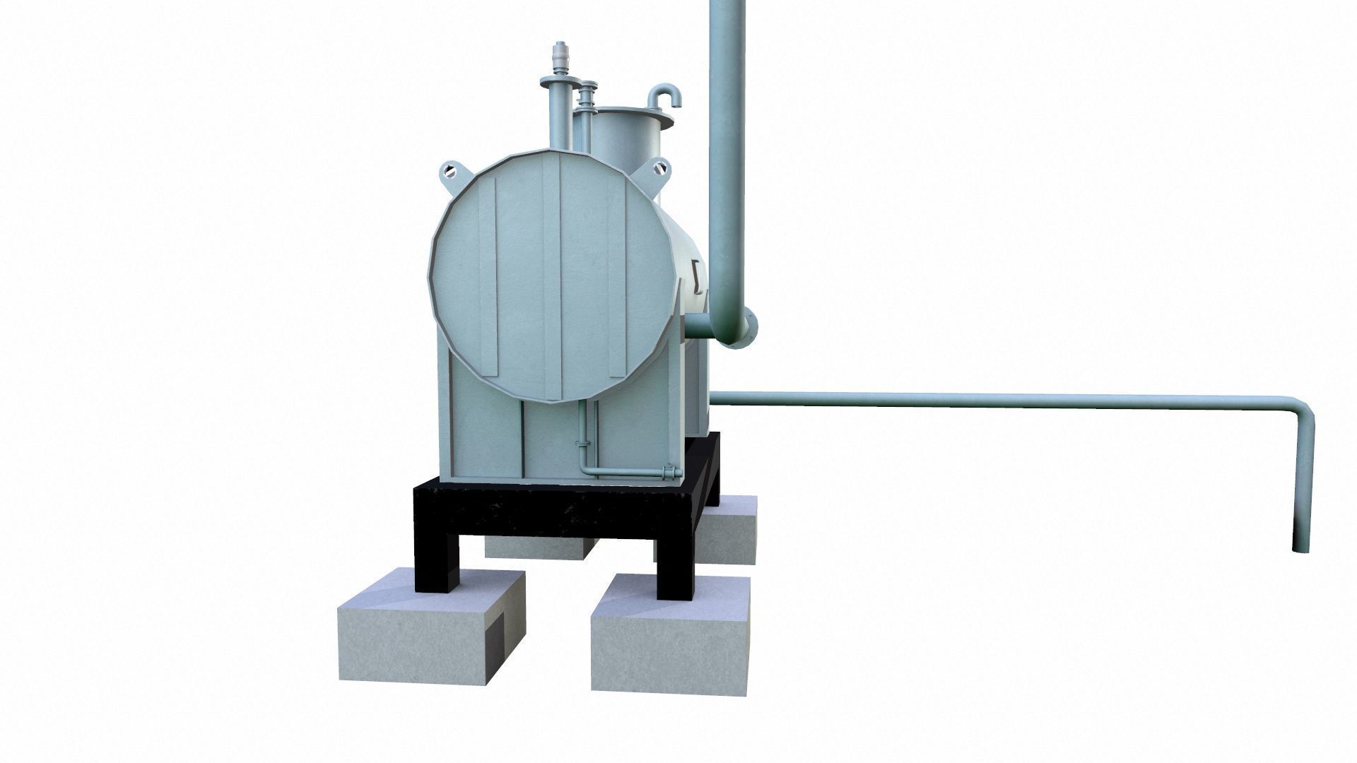 Foam Tank Low-poly 3D model_4